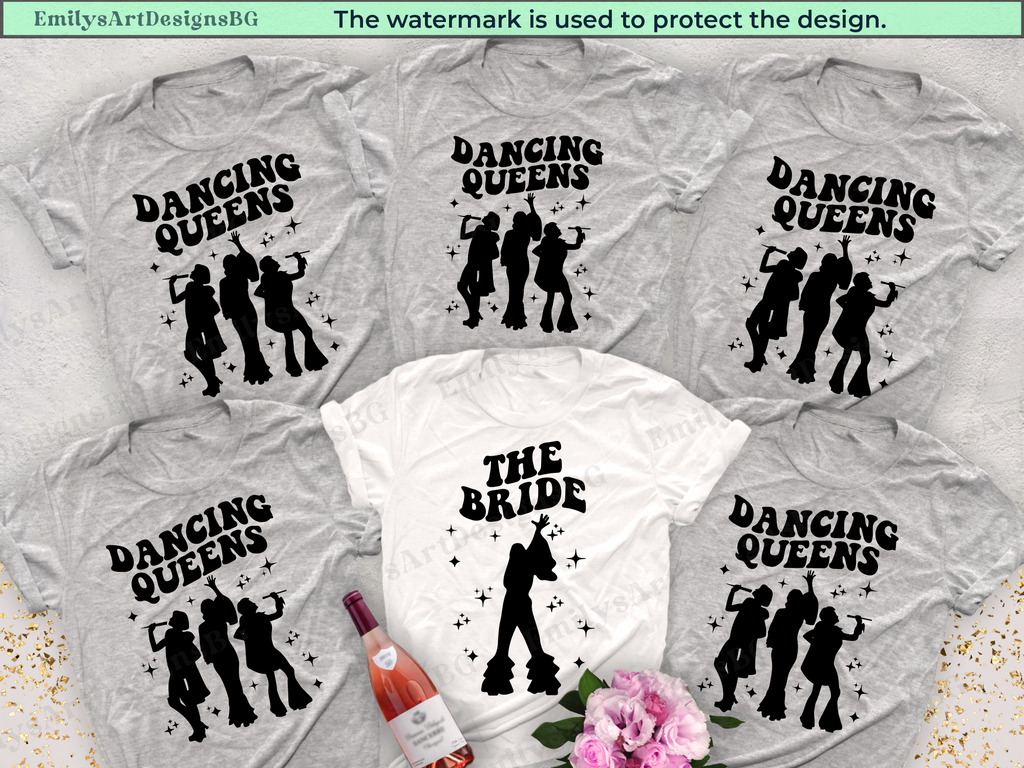 Dancing Queens - Disco Bachelorette Party T-shirts