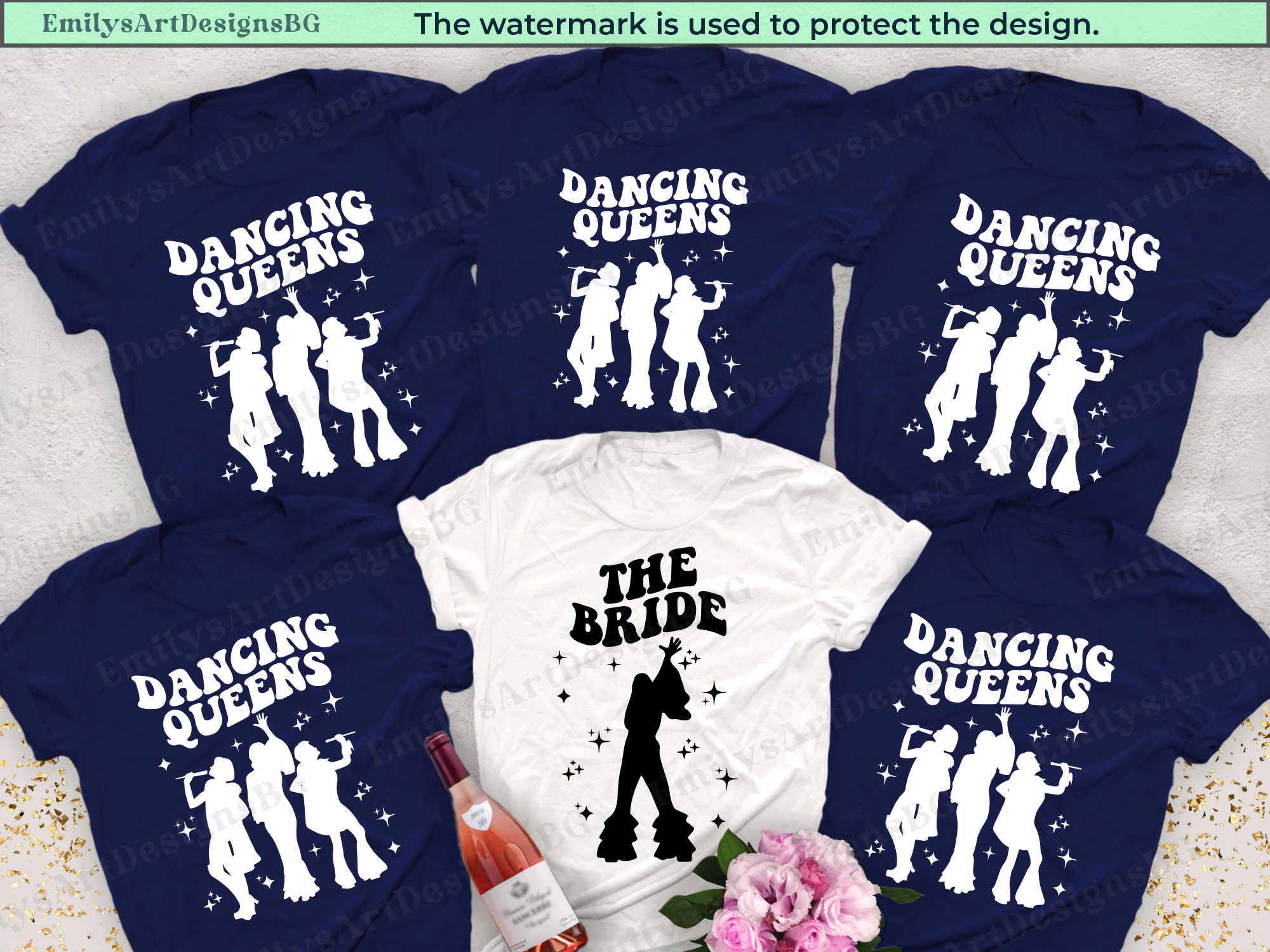 Dancing Queens - Disco Bachelorette Party T-shirts