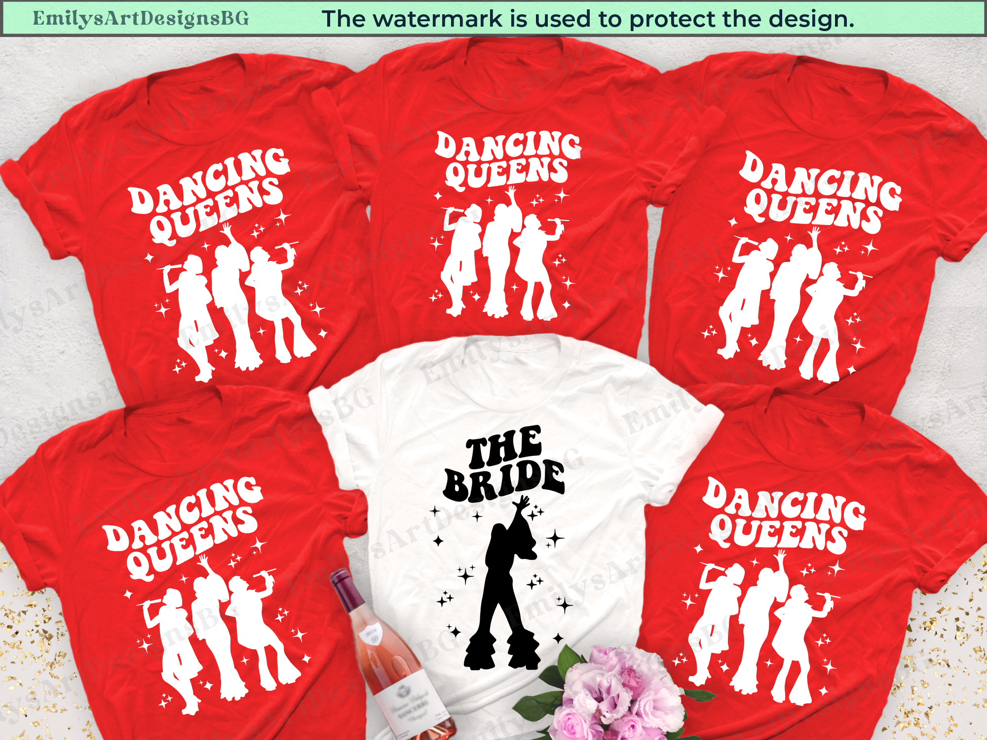 Dancing Queens - Disco Bachelorette Party T-shirts