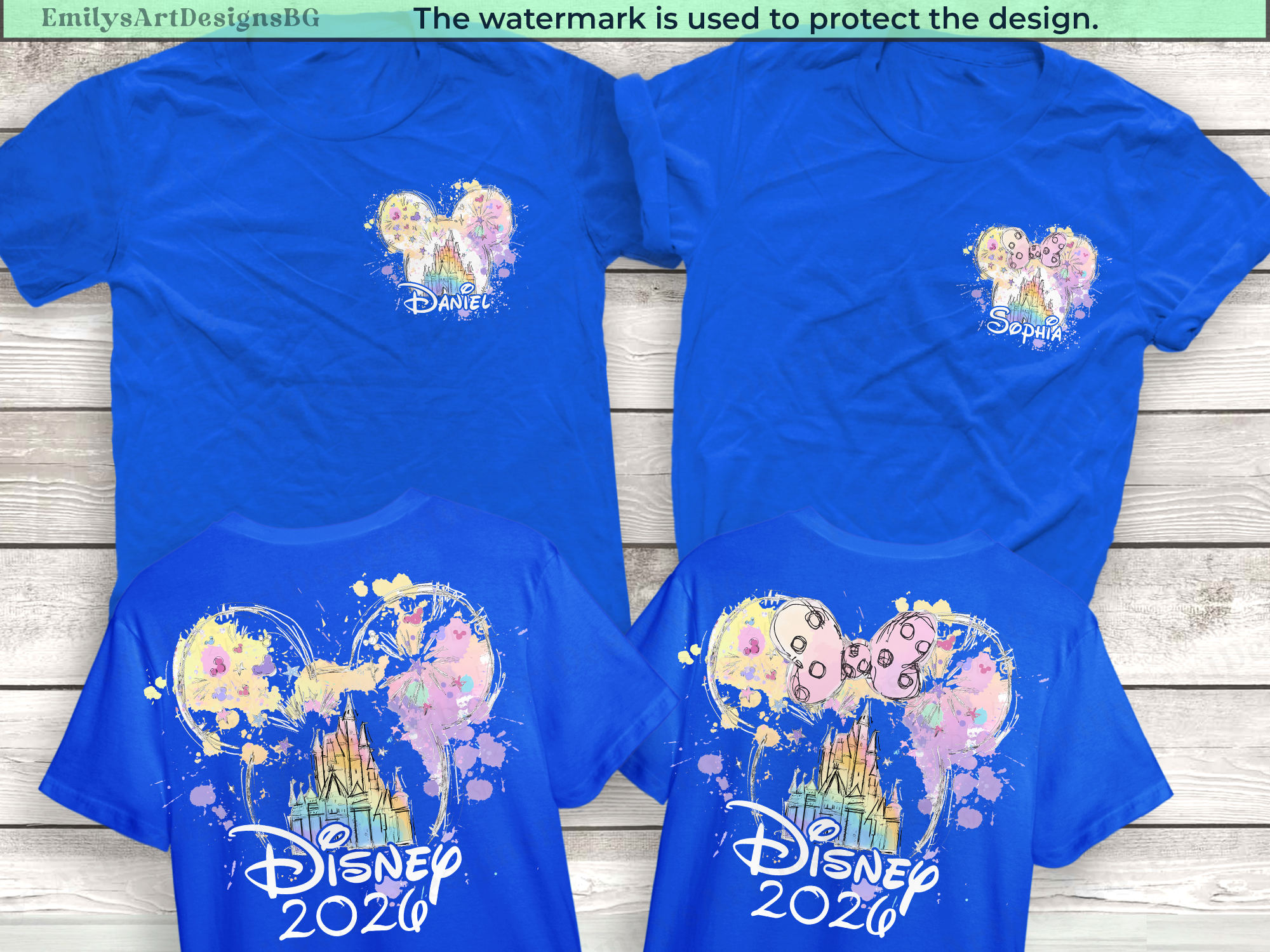 Custom Two Sided Disney Family Vacation 2026 Shirts