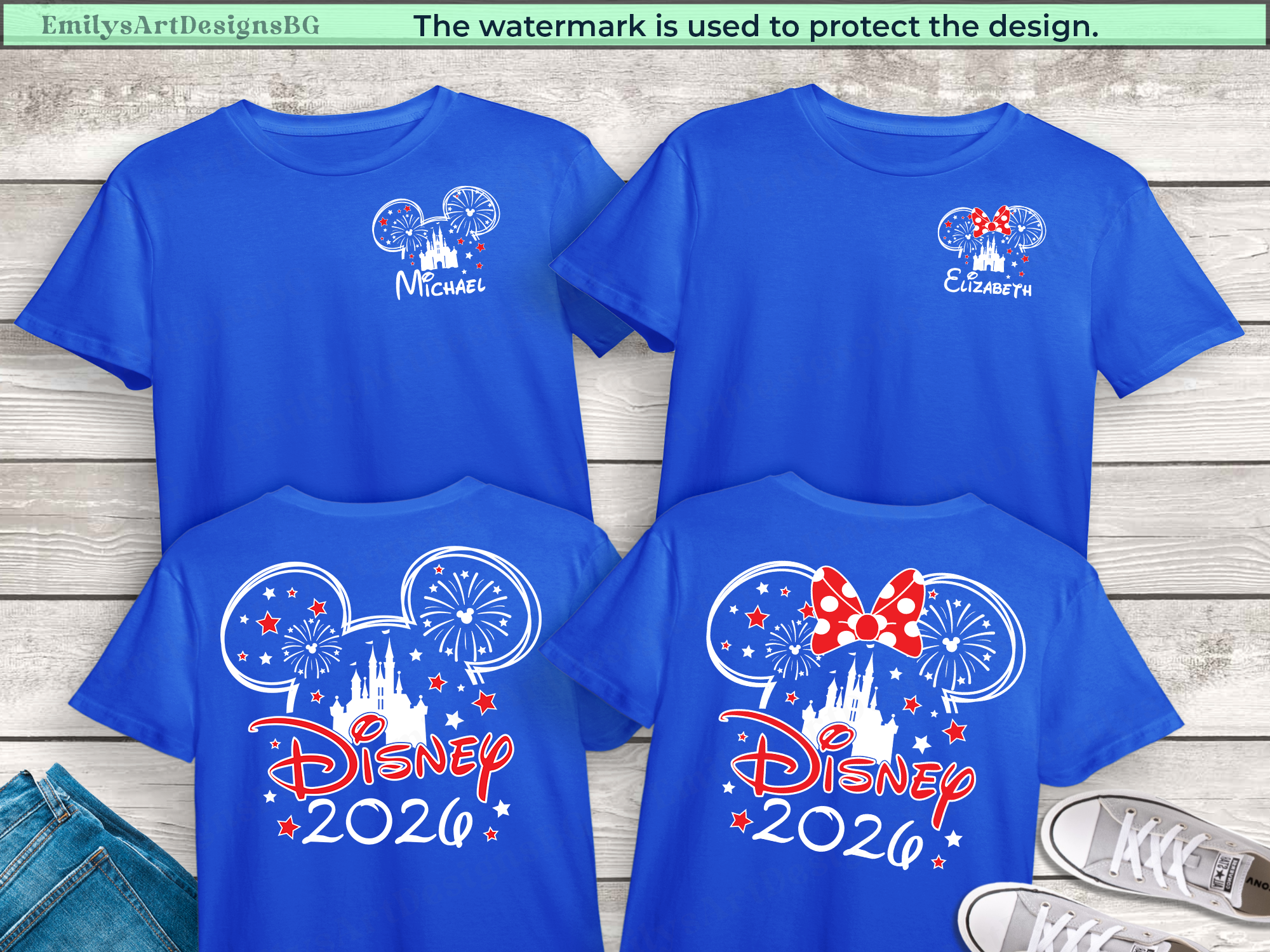 Custom Disneyland 2026 Two Sided Shirts
