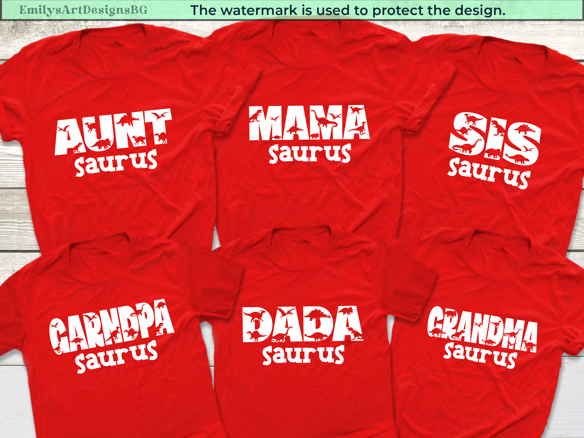 Dinosaur Family Shirts