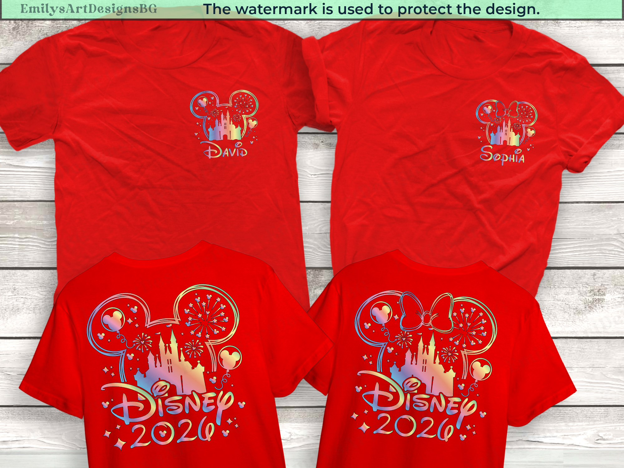 Custom 2026 Disney Vacation Shirts