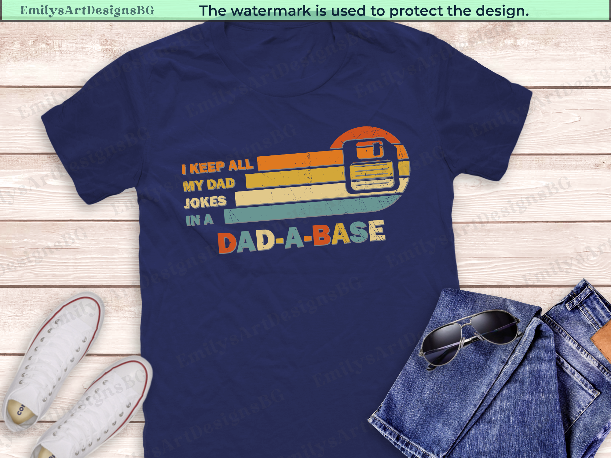 Dad A Base - Funny Father's Day Shirt
