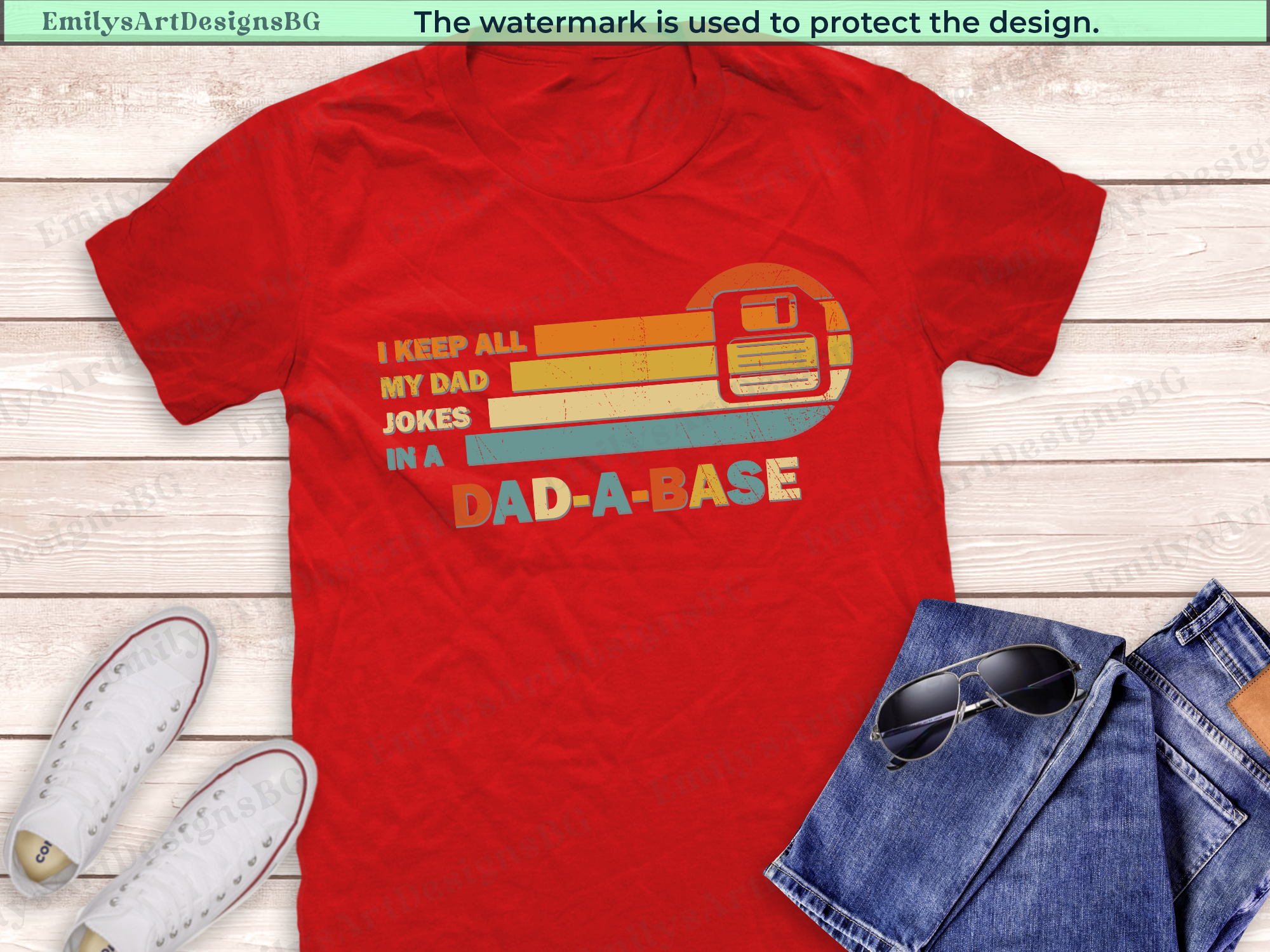 Dad A Base - Funny Father's Day Shirt