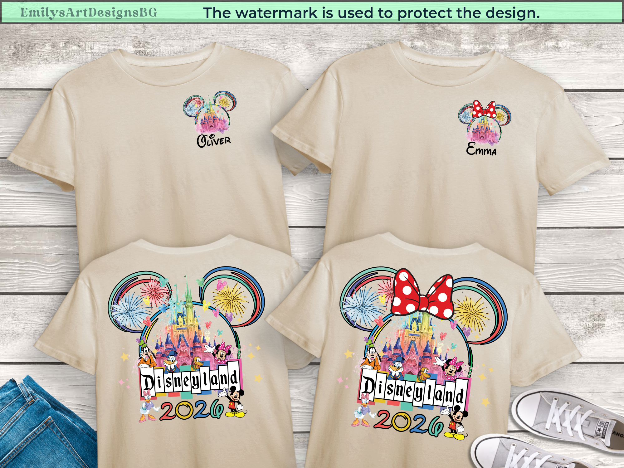 Custom 2026 Disneyland Trip Shirts