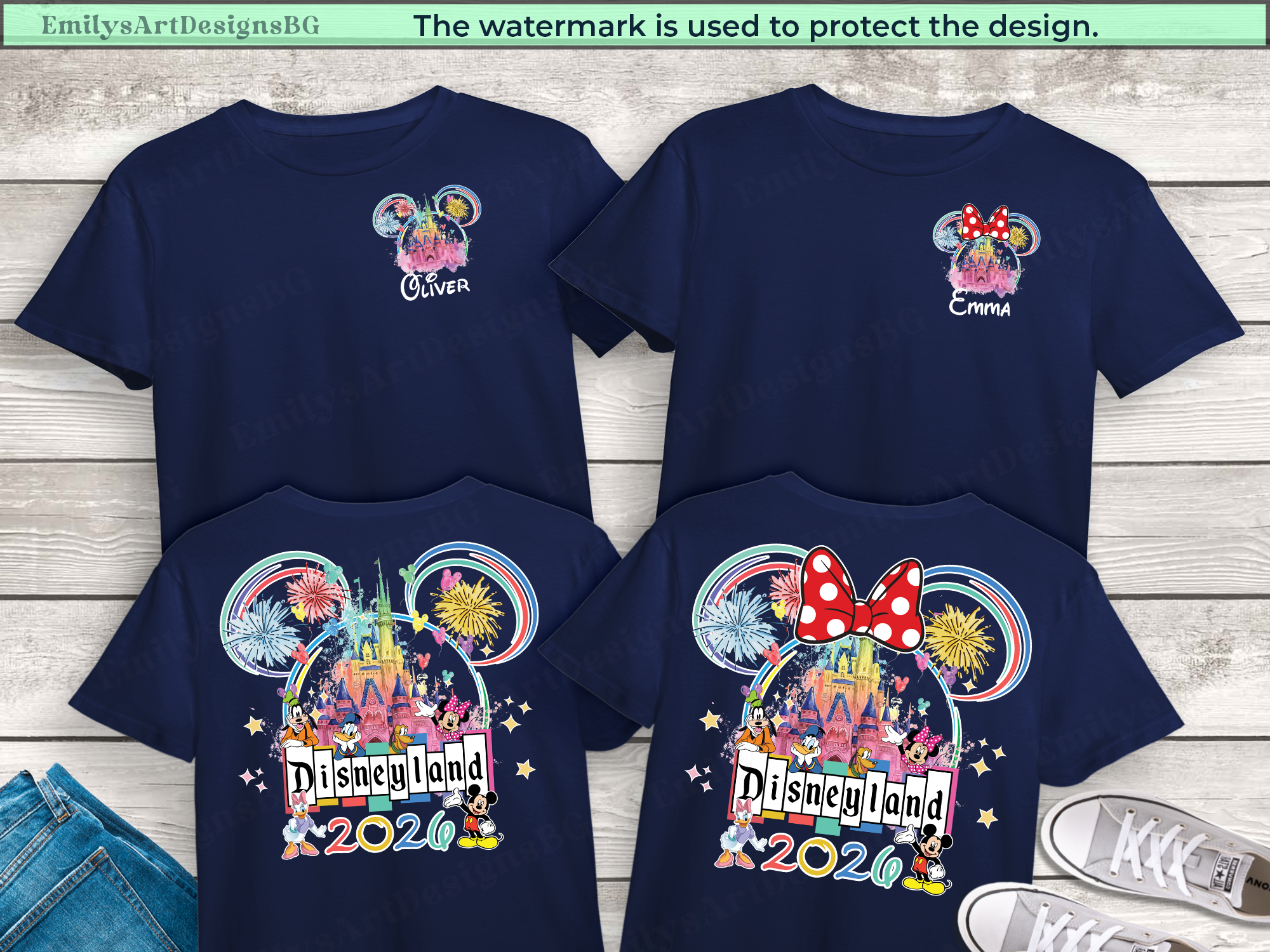 Custom 2026 Disneyland Trip Shirts