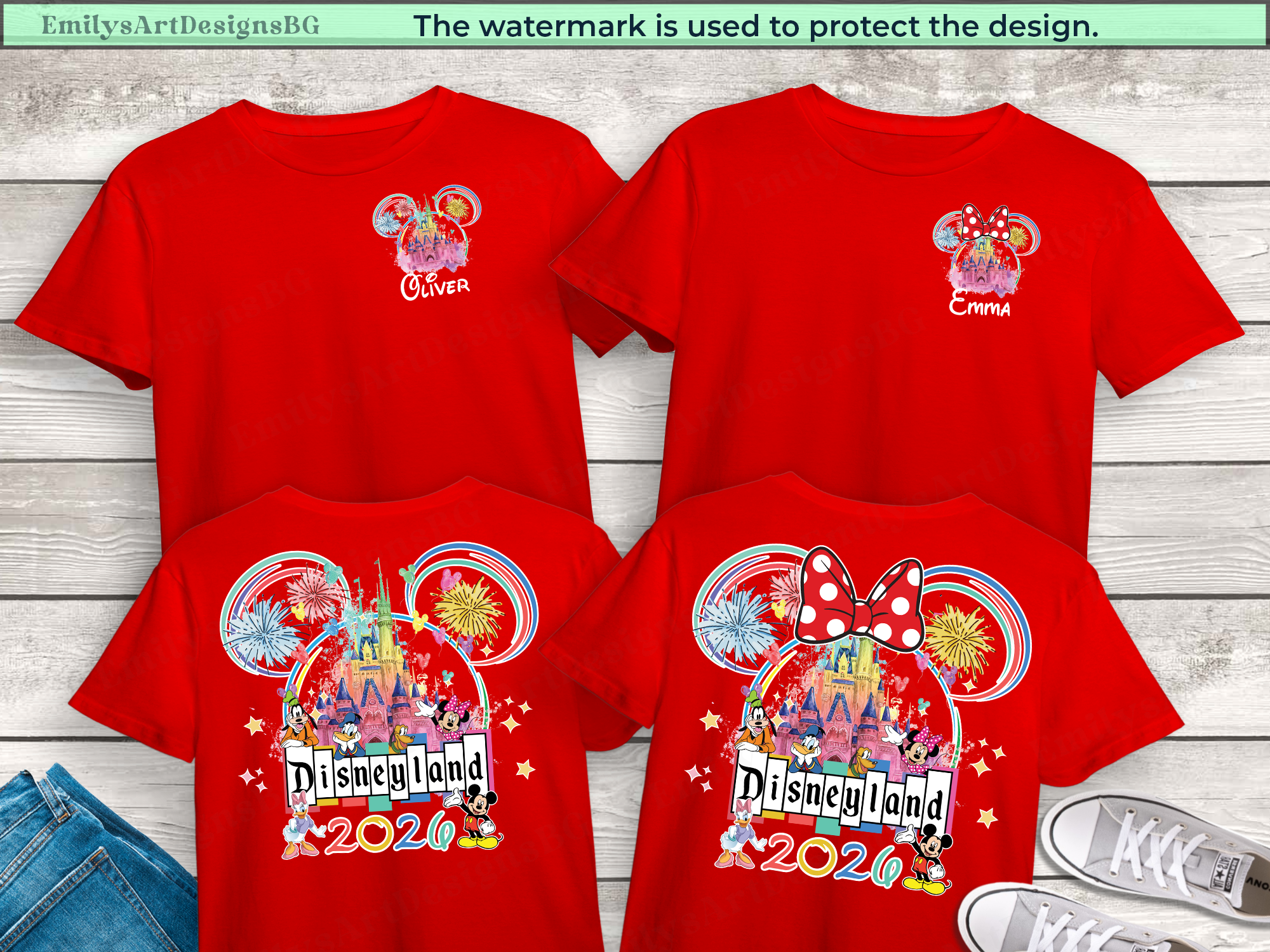 Custom 2026 Disneyland Trip Shirts