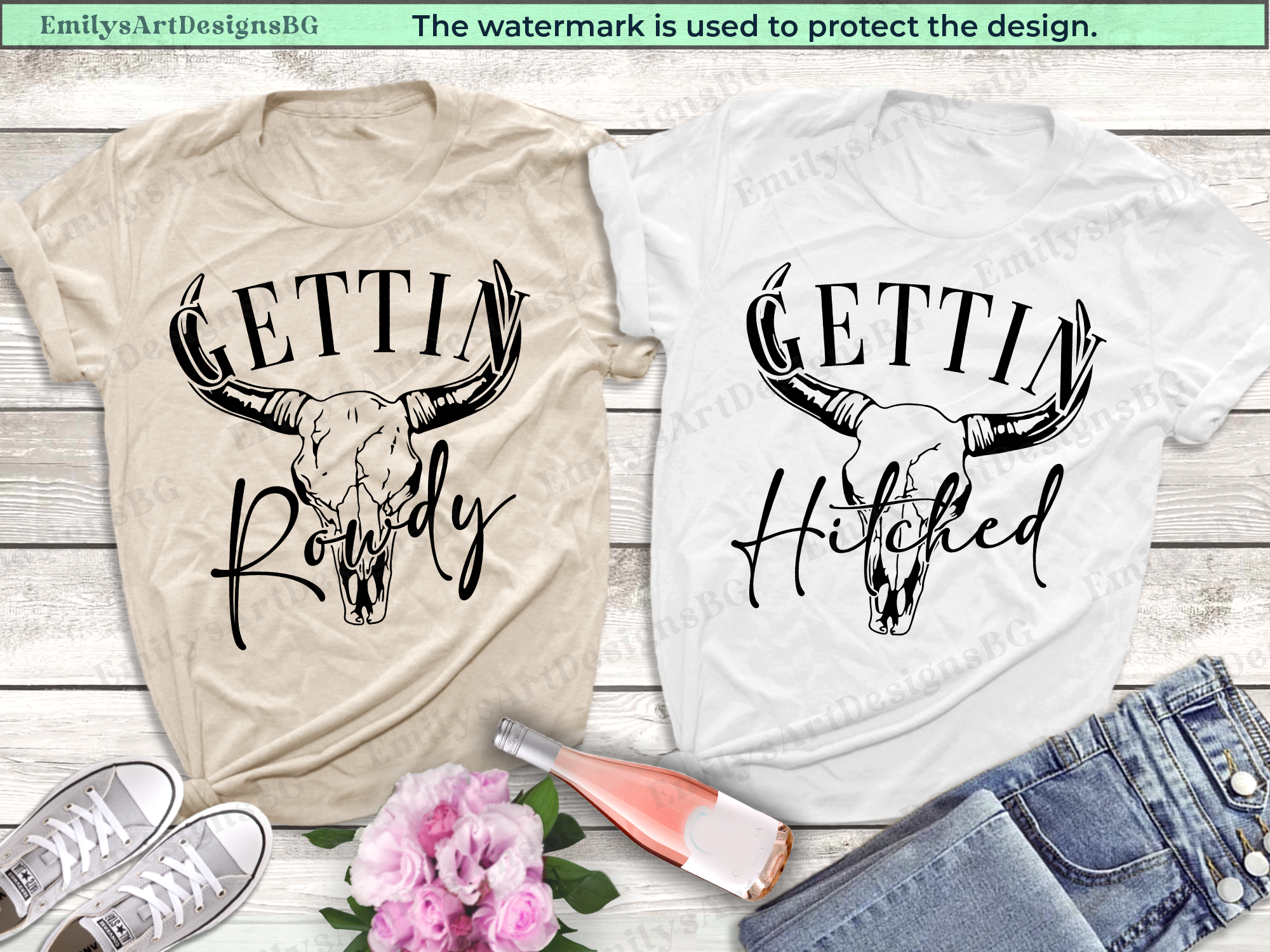 Gettin Rowdy Gettin Hitched - Western Bachelorette Shirts