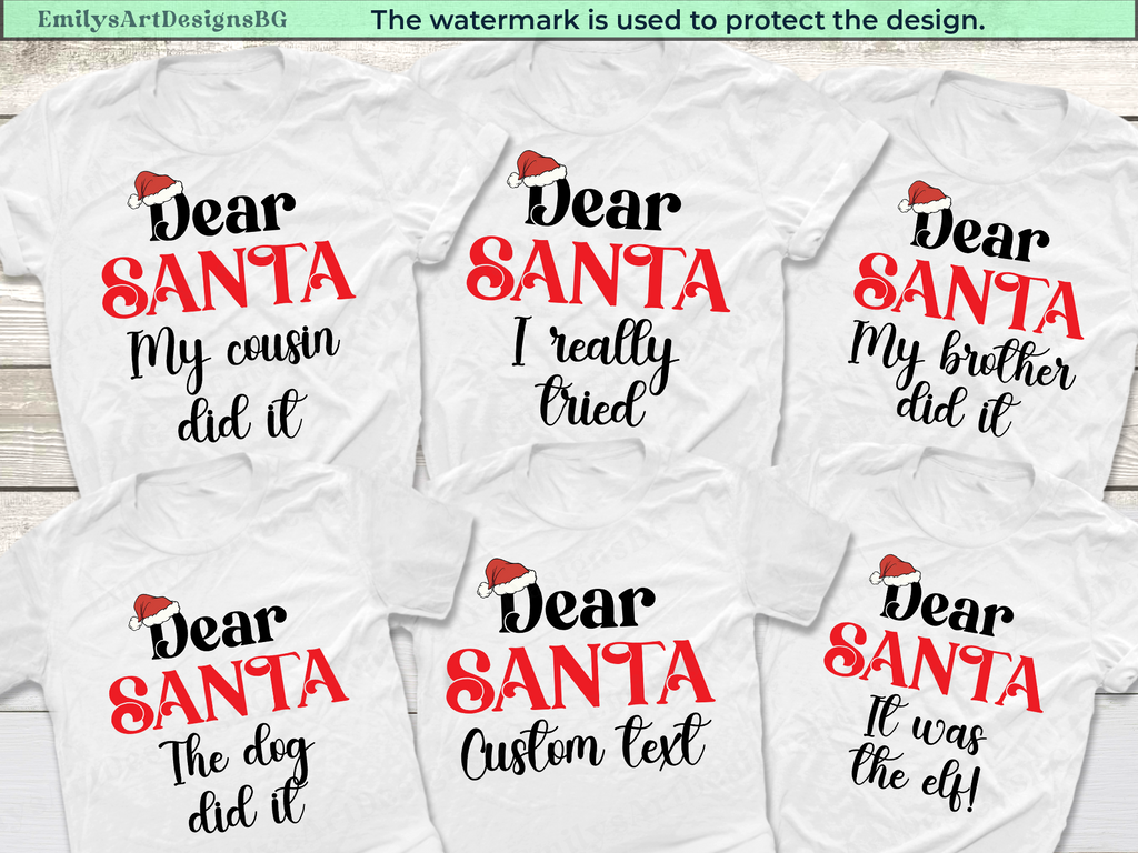 Custom Dear Santa Christmas T-shirts