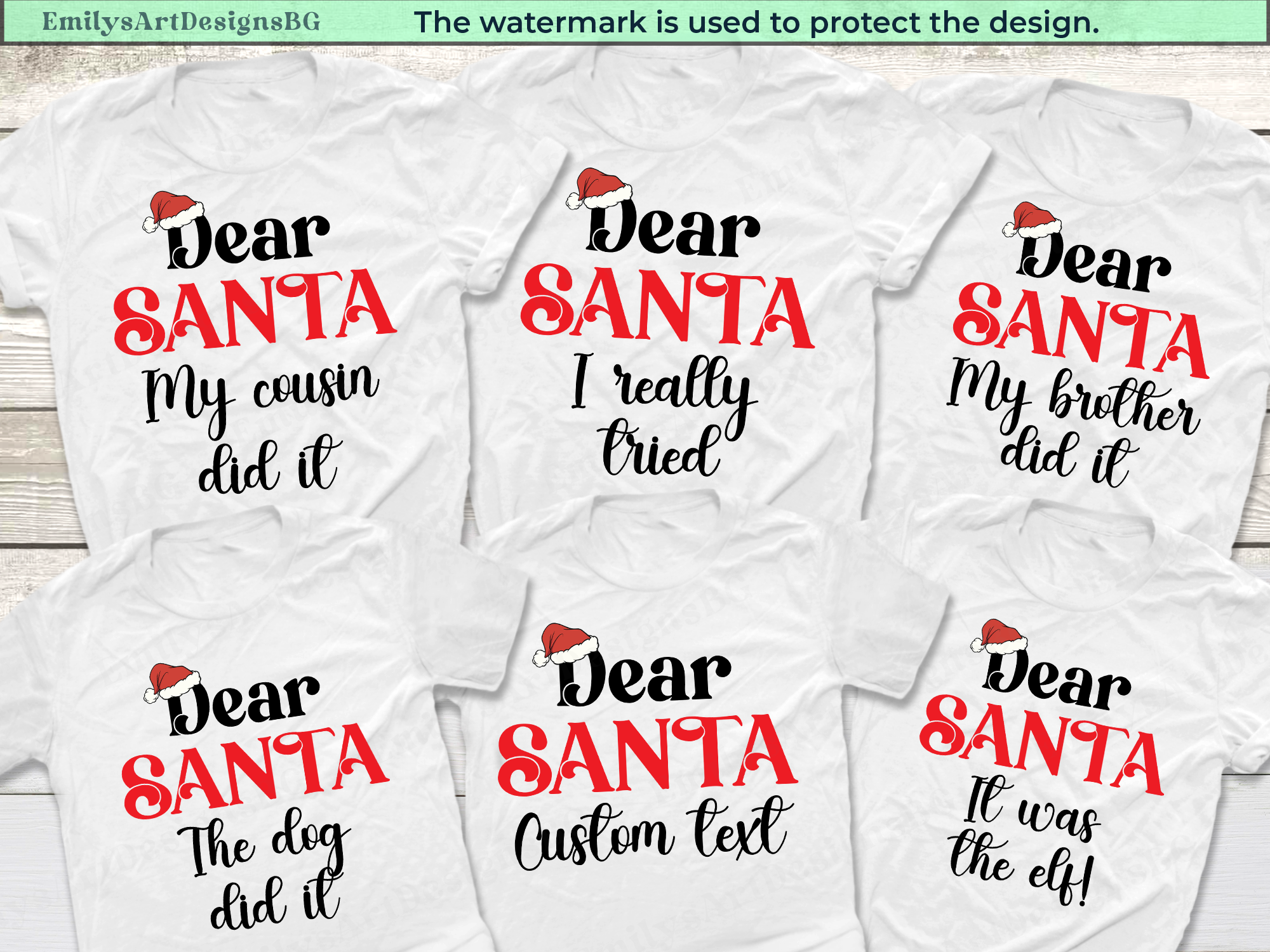 Custom Dear Santa Christmas T-shirts
