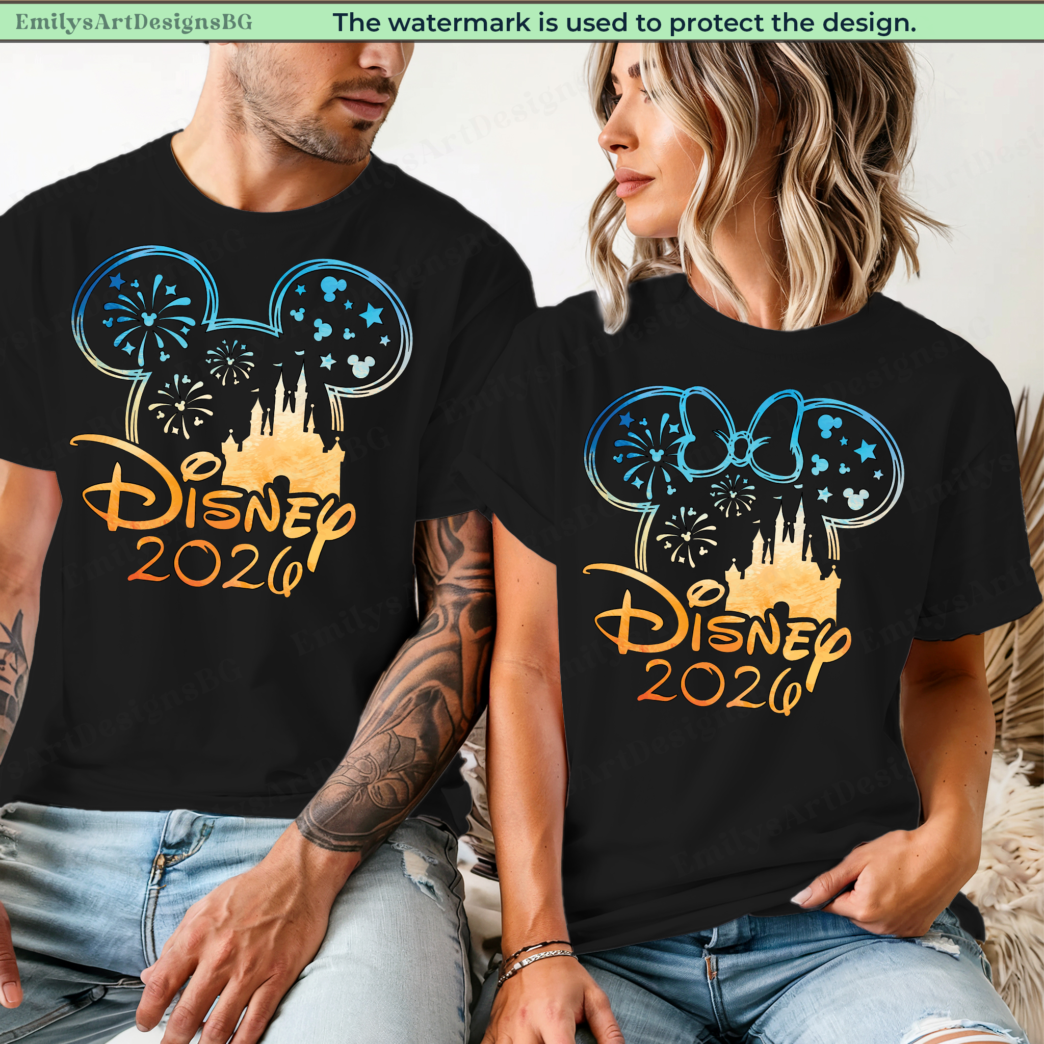 Disney 2026 Watercolor Shirts