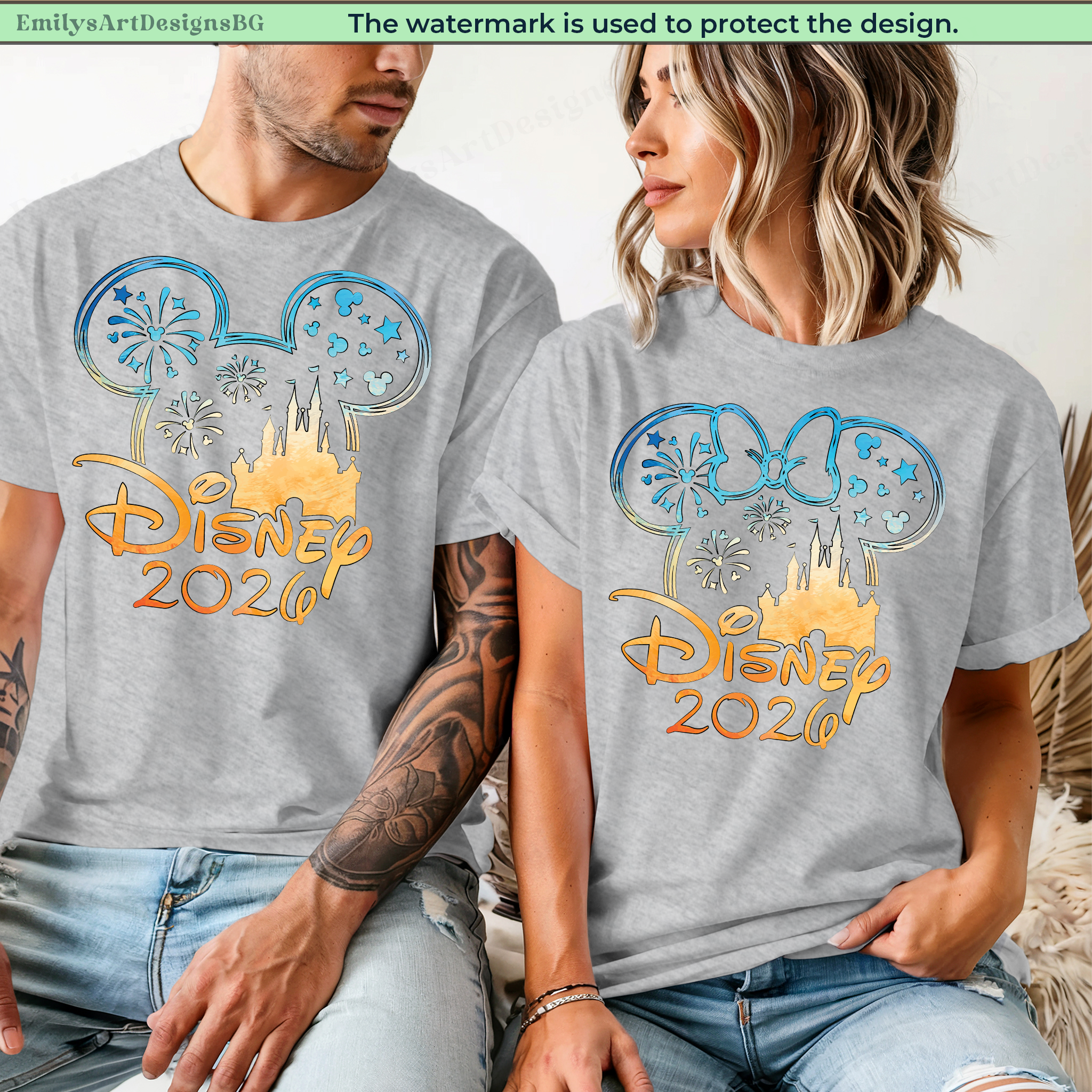 Disney 2026 Watercolor Shirts
