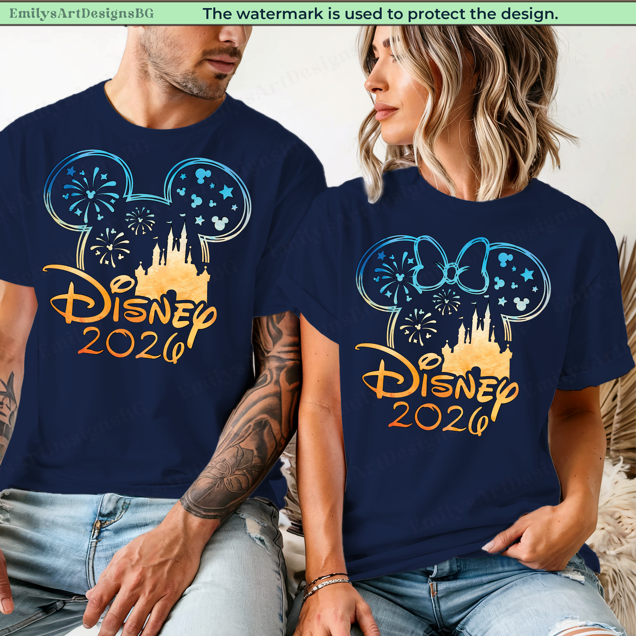 Disney 2026 Watercolor Shirts