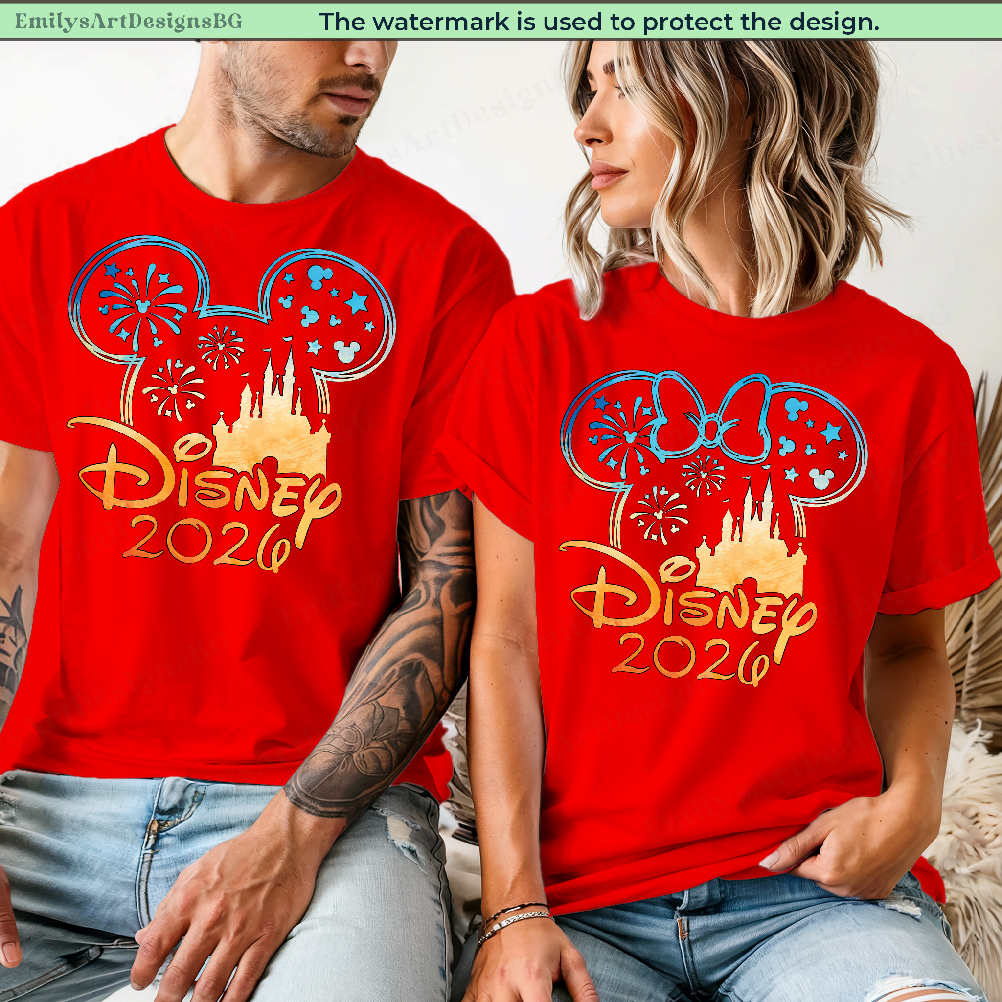 Disney 2026 Watercolor Shirts
