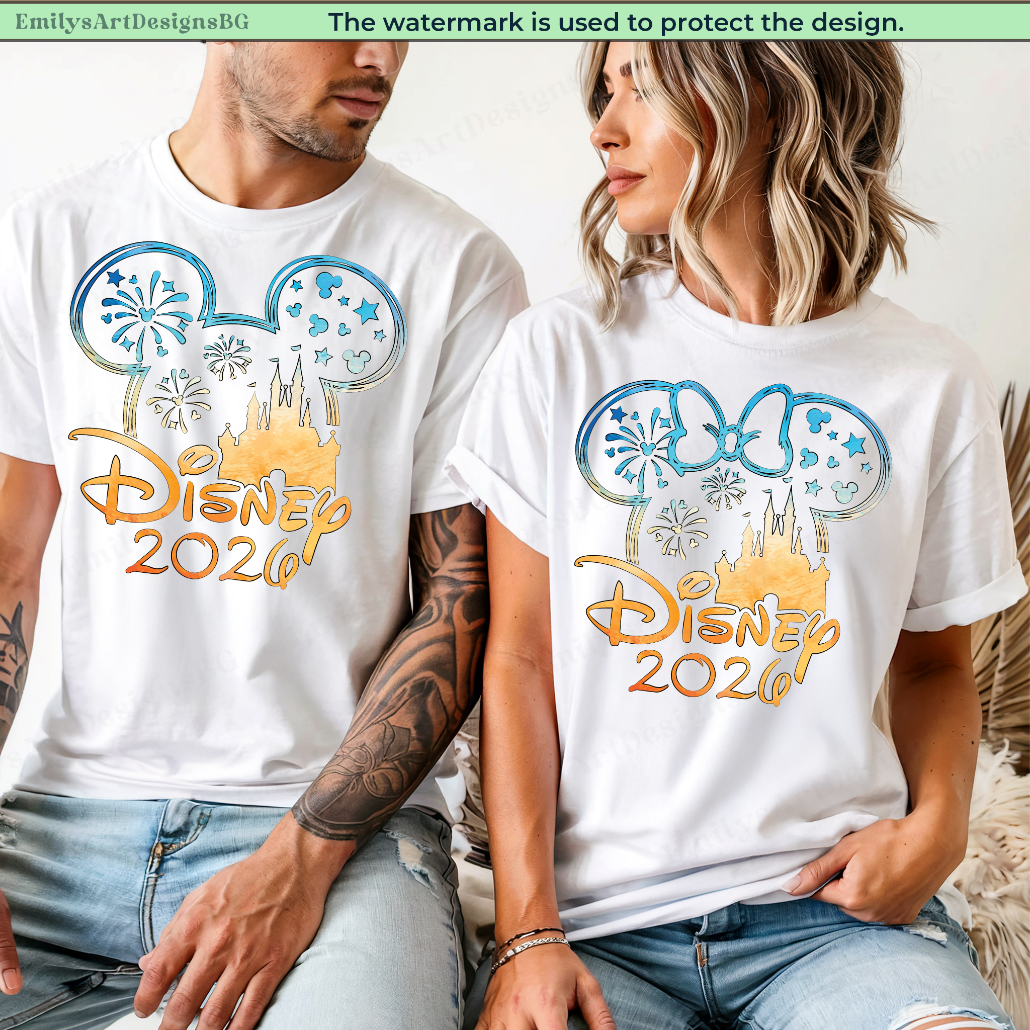Disney 2026 Watercolor Shirts
