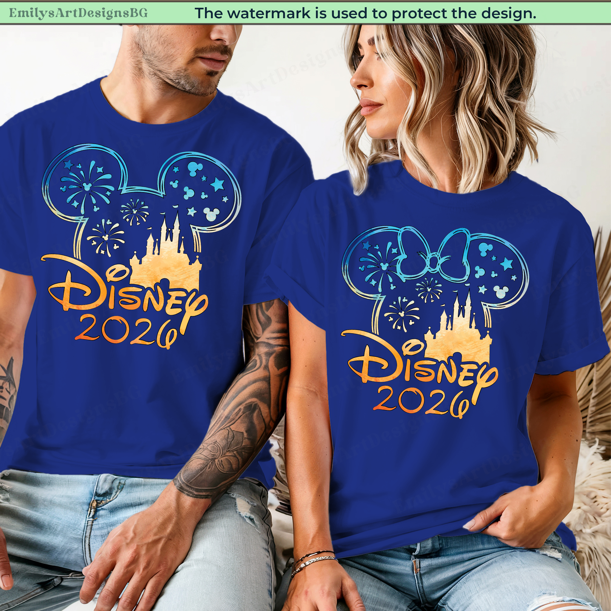 Disney 2026 Watercolor Shirts