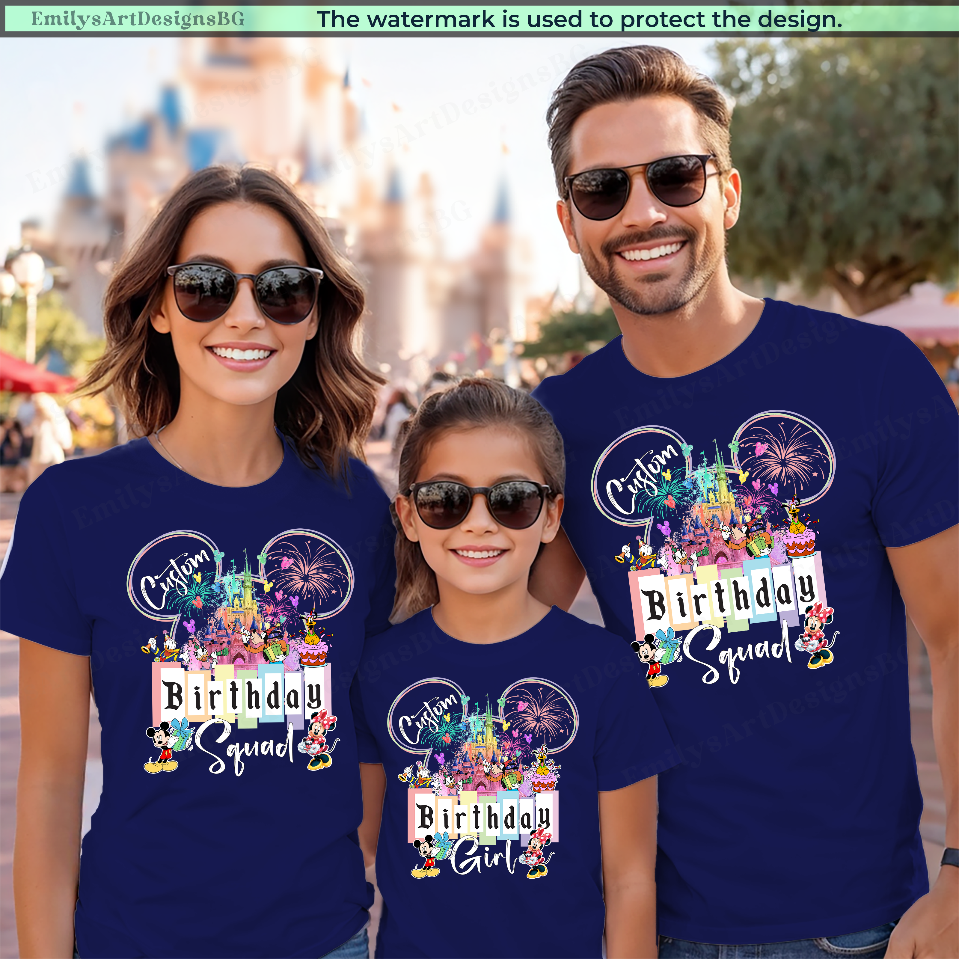 Disney Birthday Girl and Birthday Squad Shirts