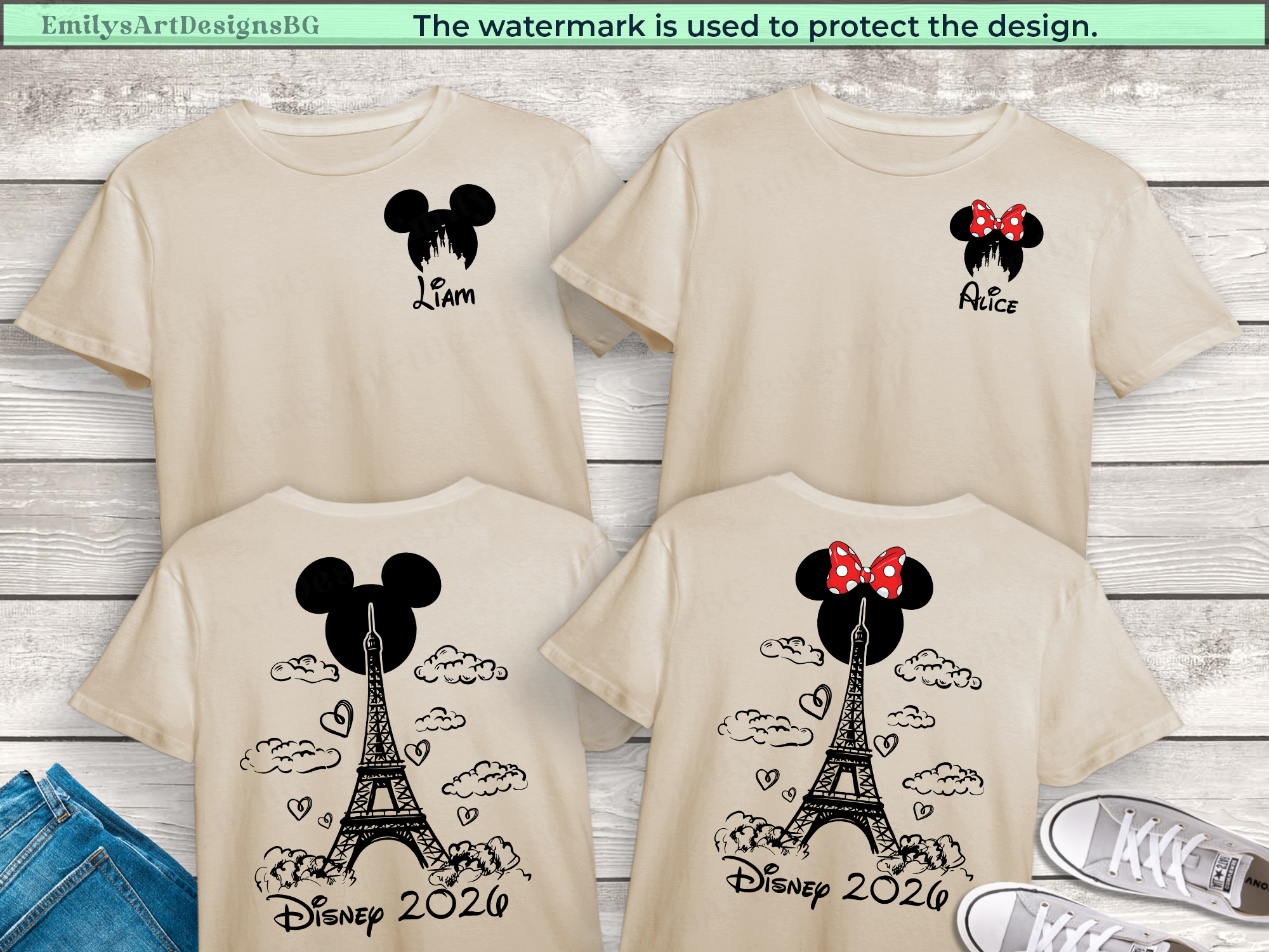 Custom Disneyland Paris 2026 Shirts