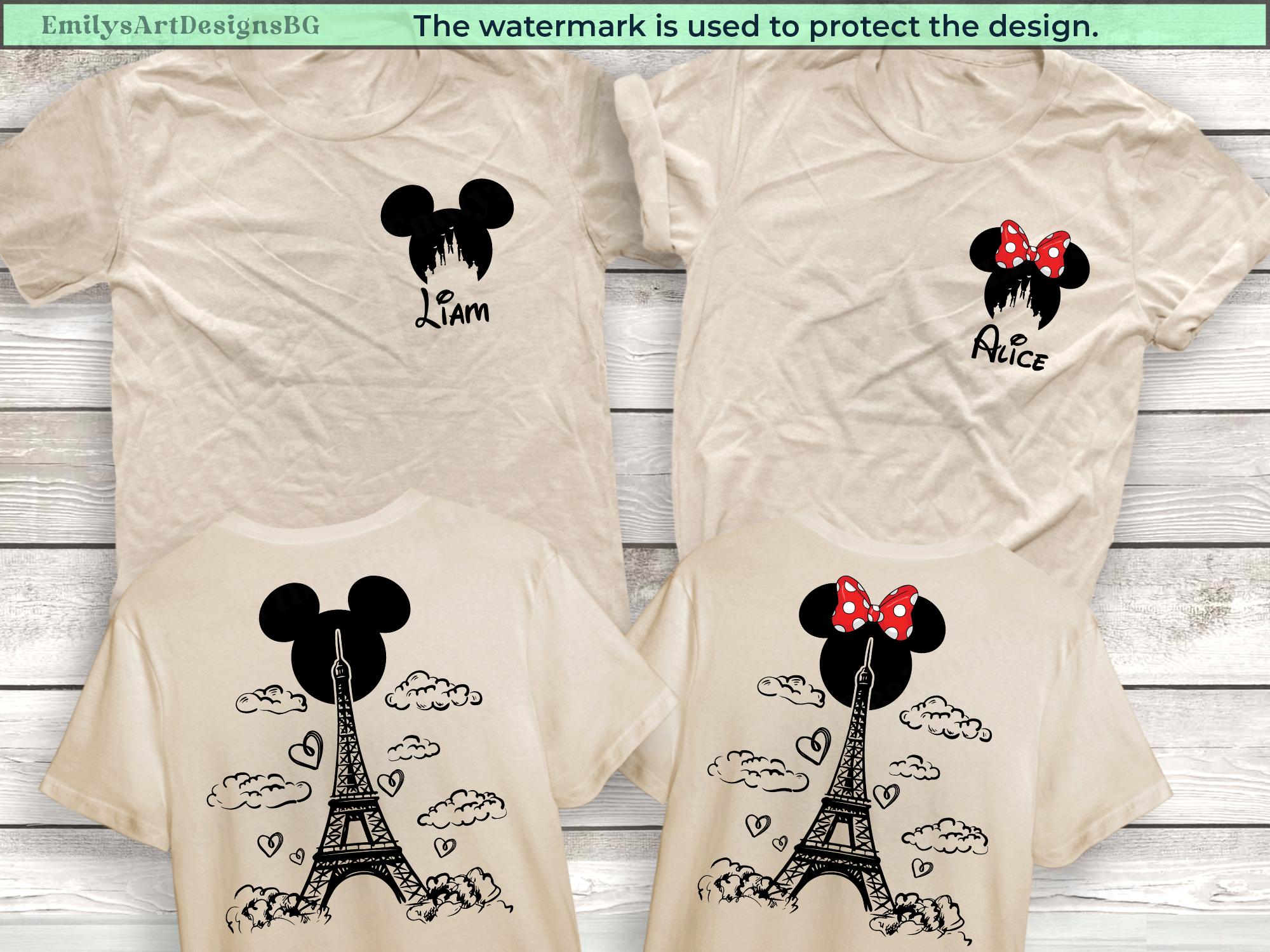 Matching Disneyland Paris Family Shirts