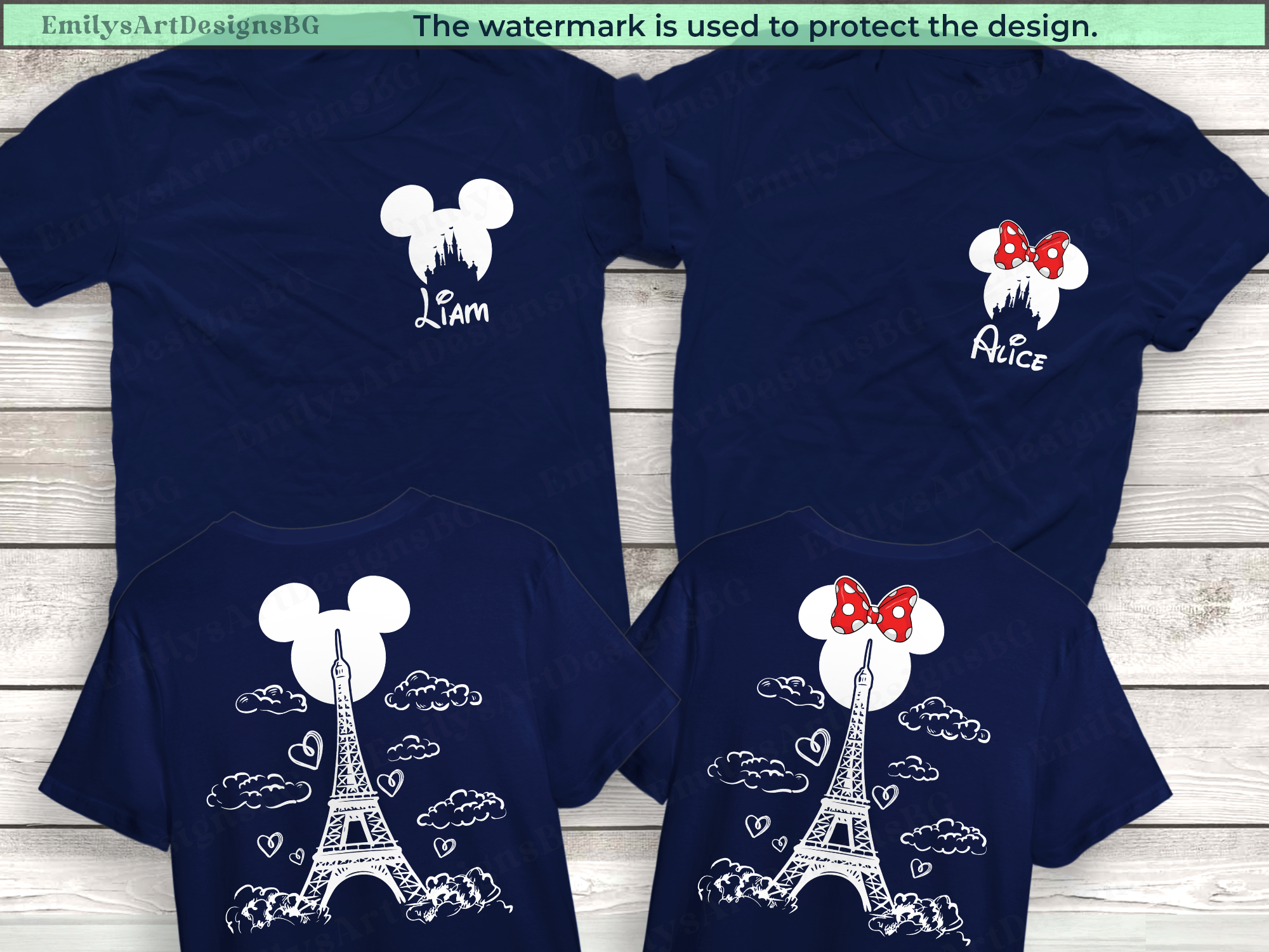 Matching Disneyland Paris Family Shirts