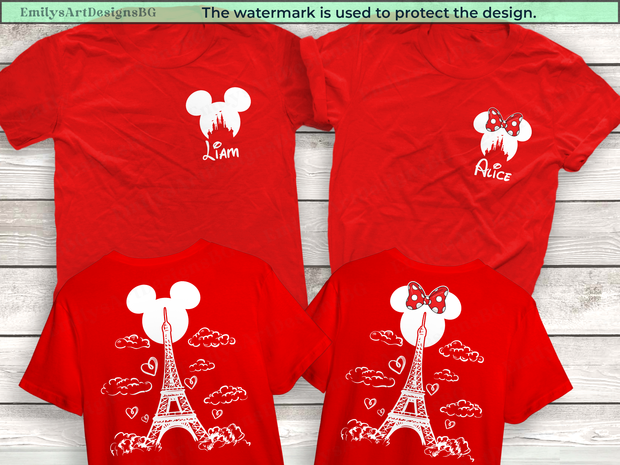 Matching Disneyland Paris Family Shirts
