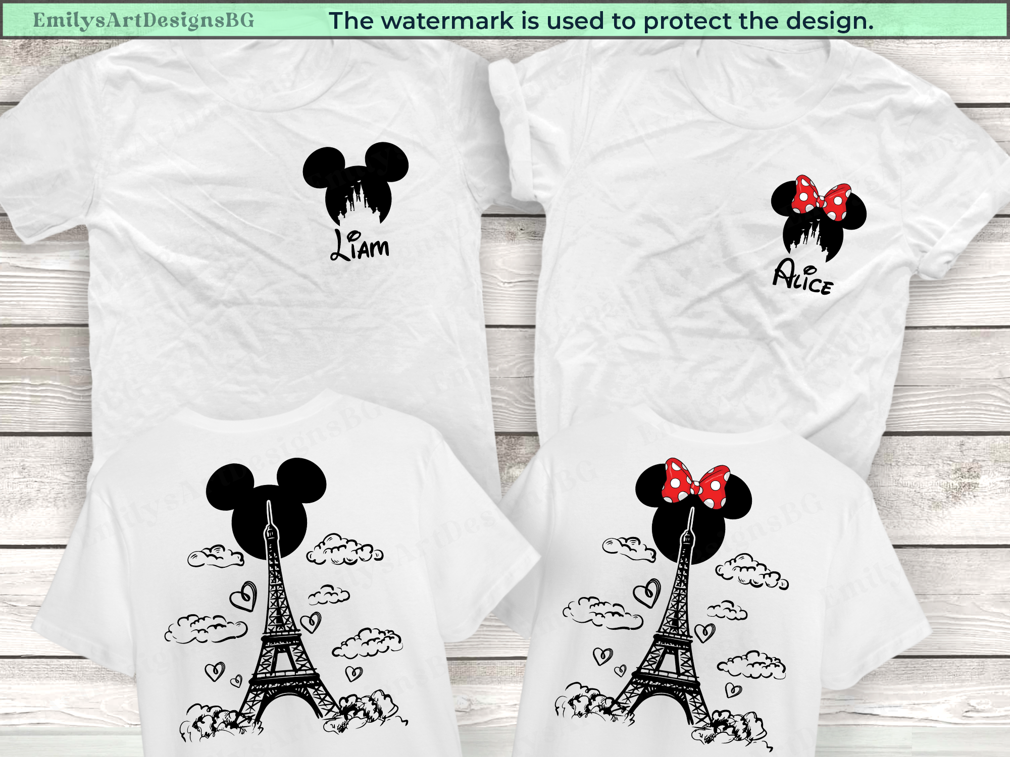 Matching Disneyland Paris Family Shirts