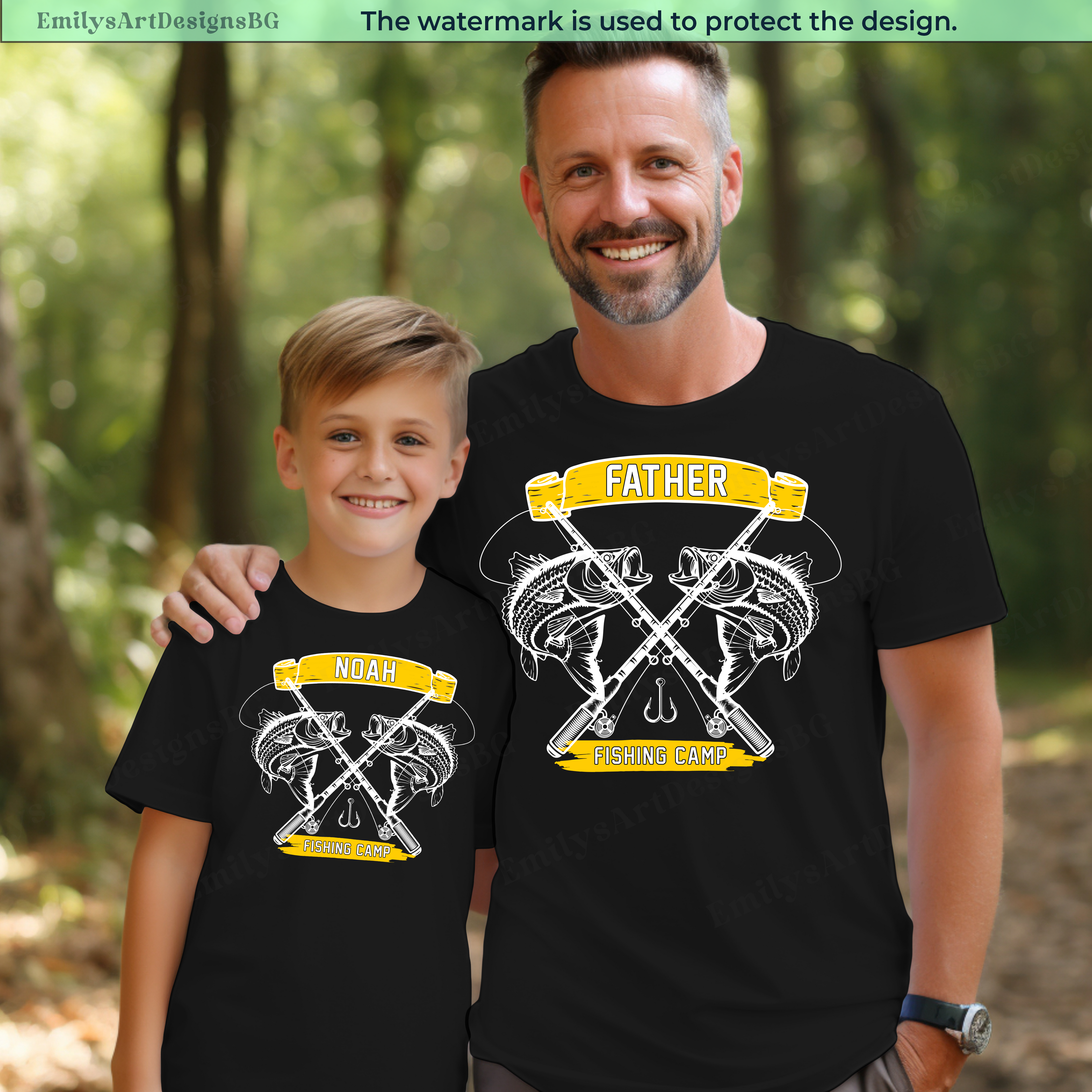 Custom Father and Son Fishing Camp Shirts