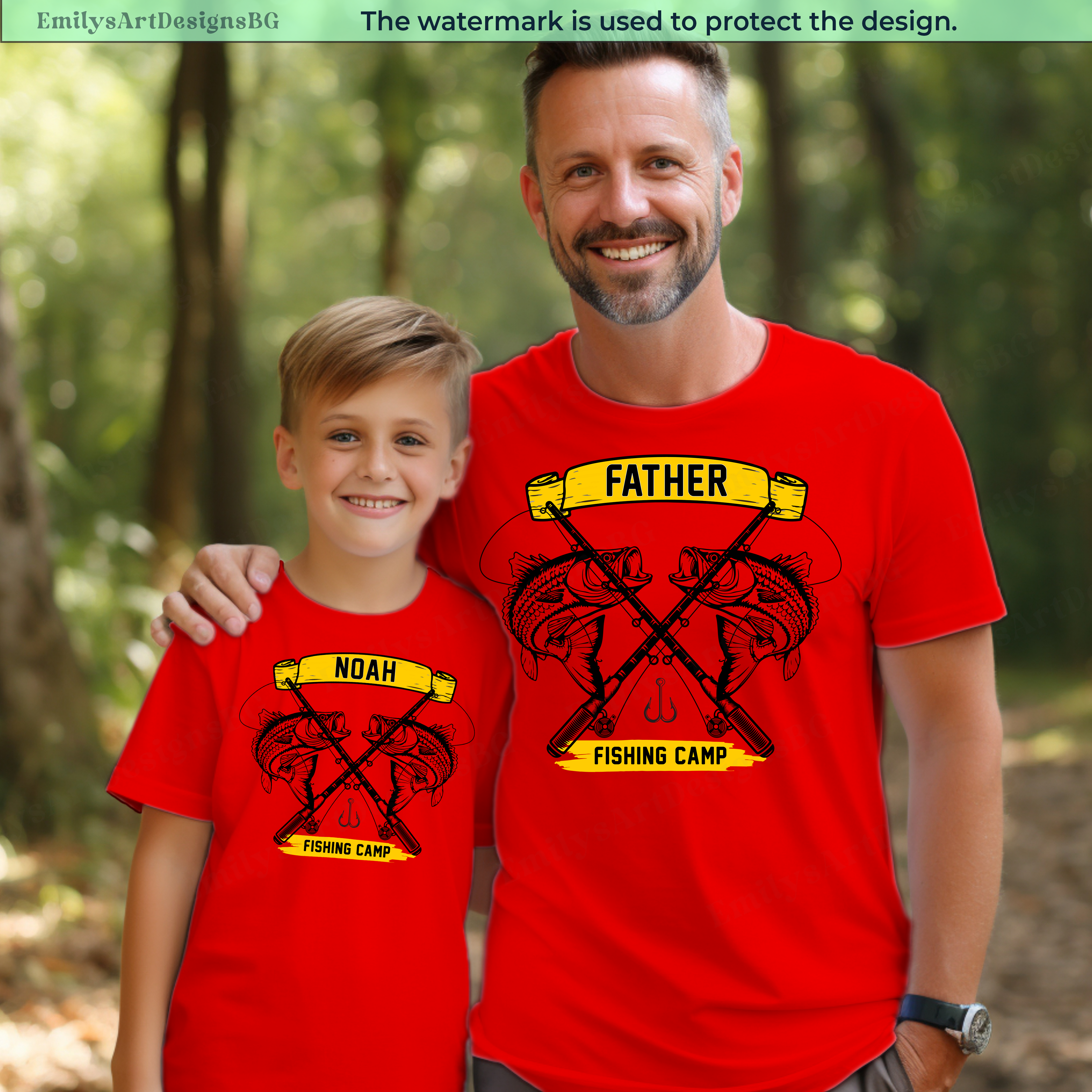 Custom Father and Son Fishing Camp Shirts
