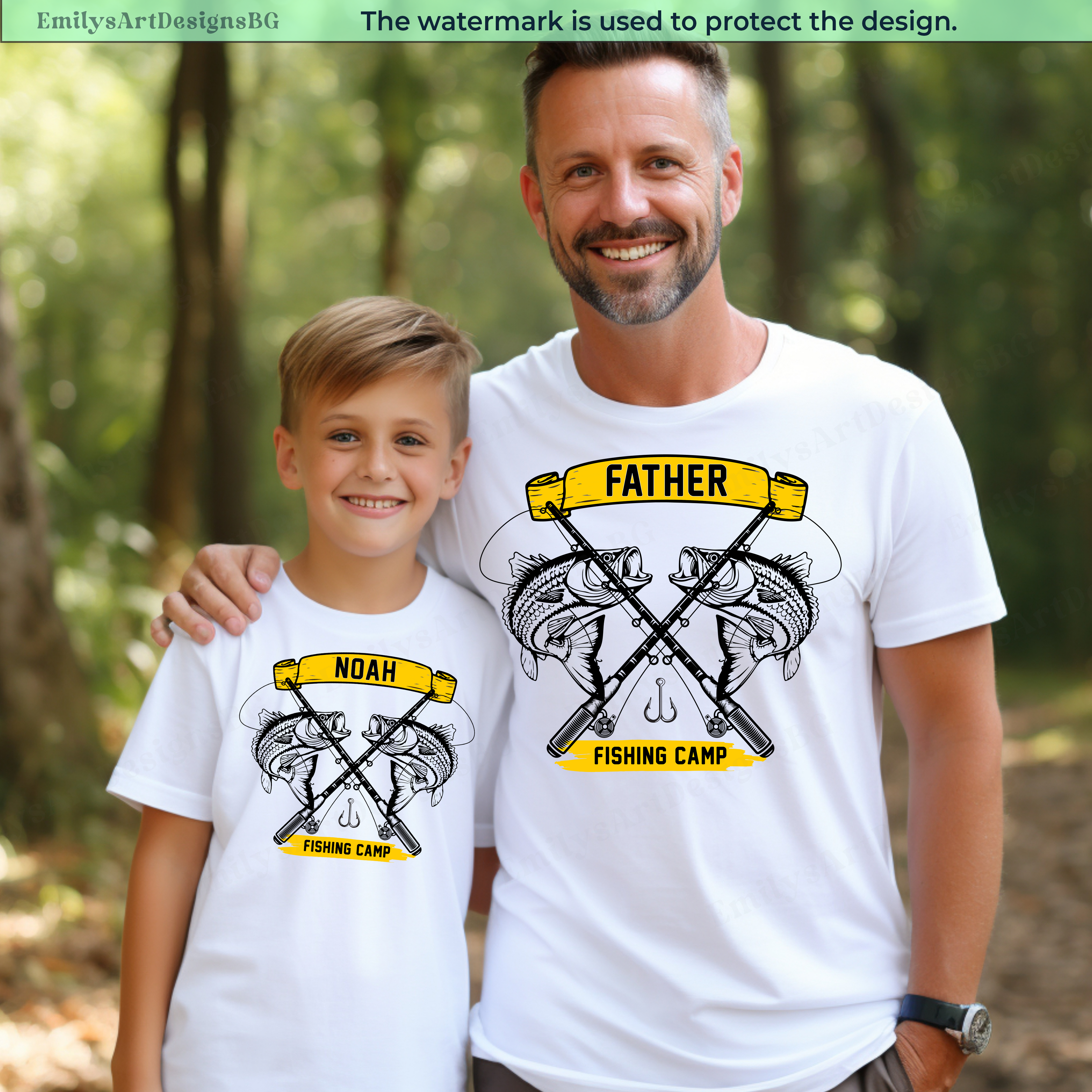 Custom Father and Son Fishing Camp Shirts