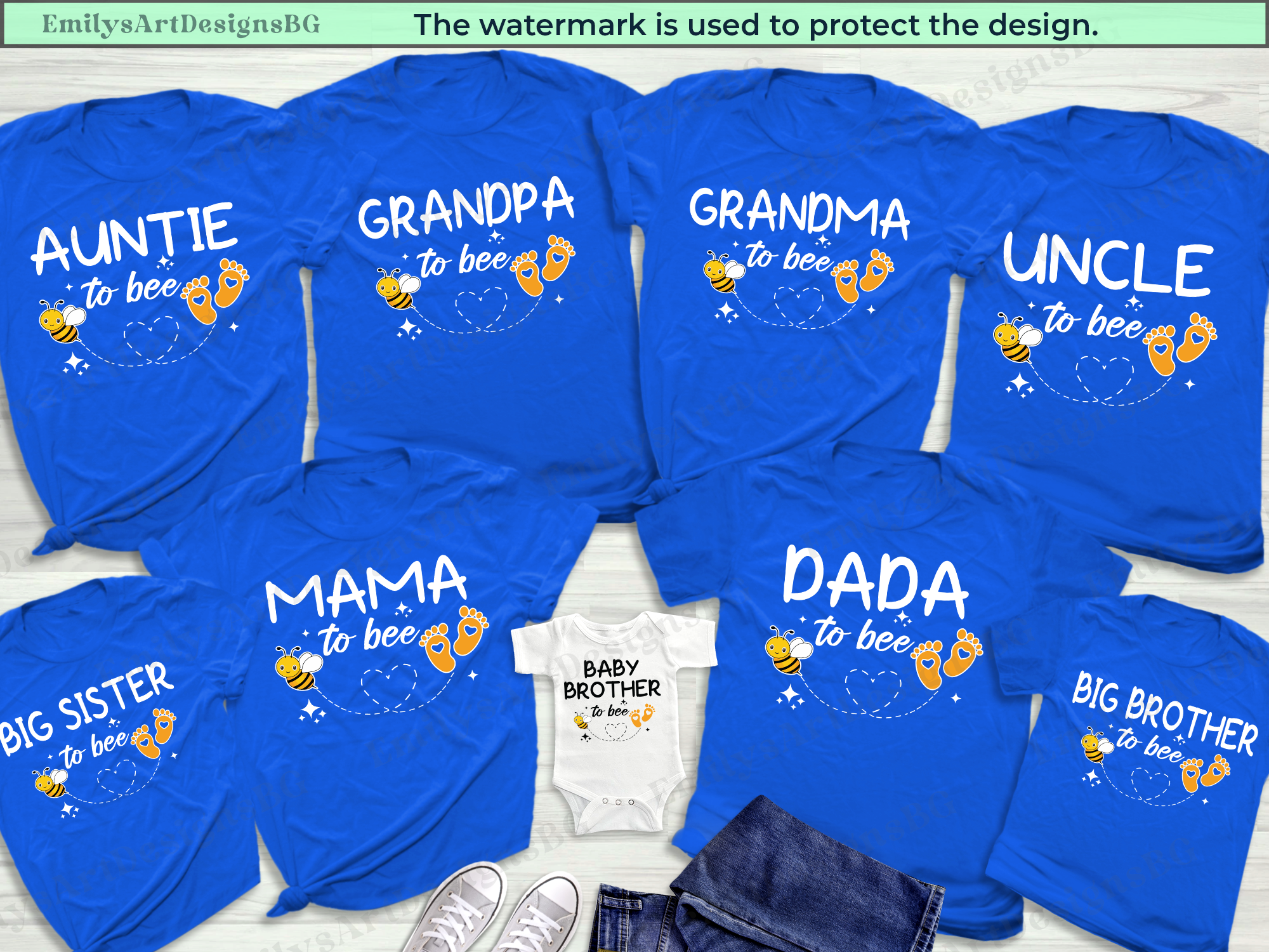 Bee Family Pregnancy Announcement Shirts