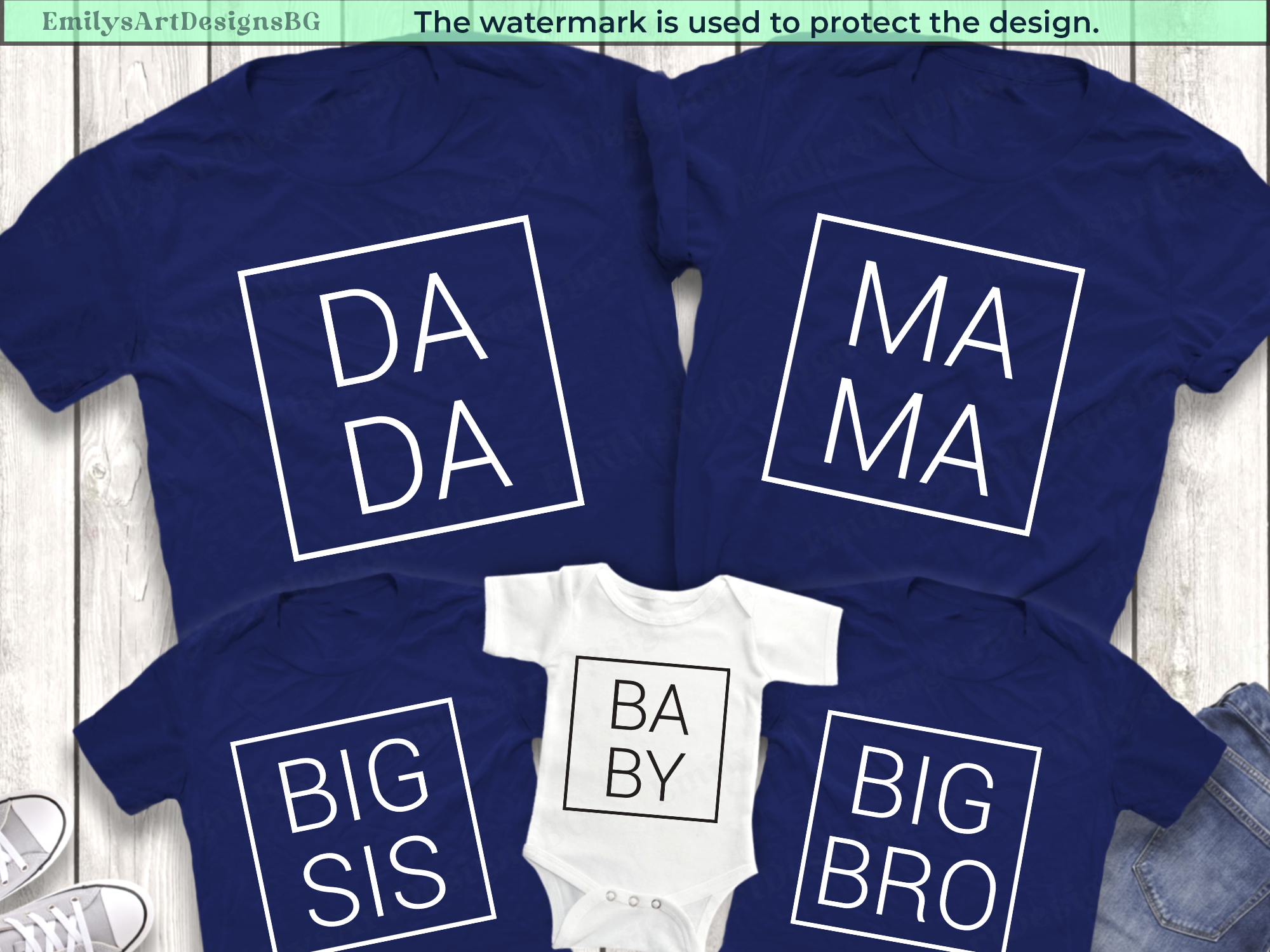 Dada-Mama-Mini Baby Family Shirts