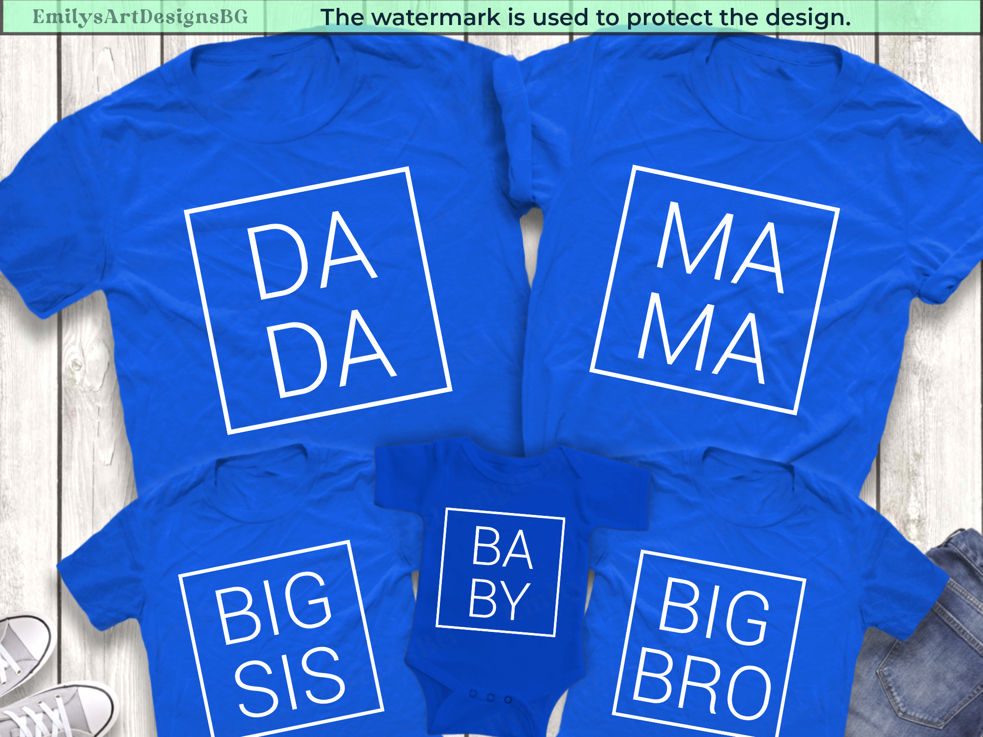 Dada-Mama-Mini Baby Family Shirts