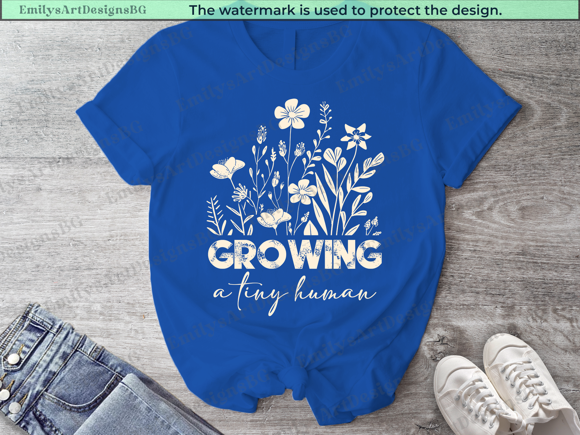 Growing A Tiny Human Pregnancy Announcement Shirt