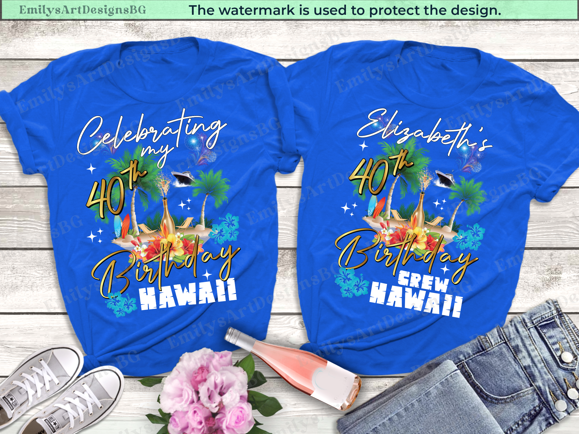 Personalized Hawaii Birthday Trip Shirts