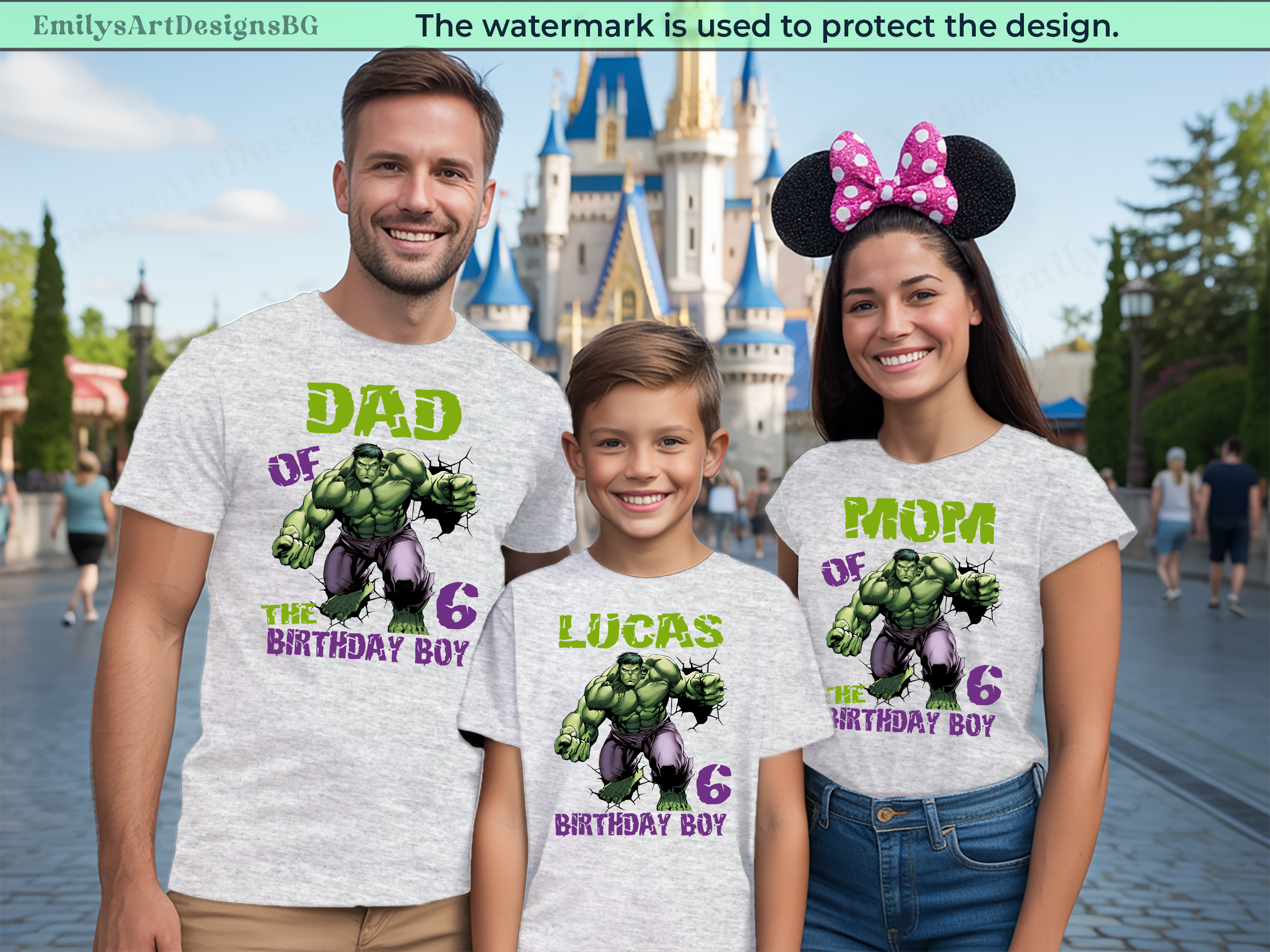 Custom Hulk Birthday Family Shirts