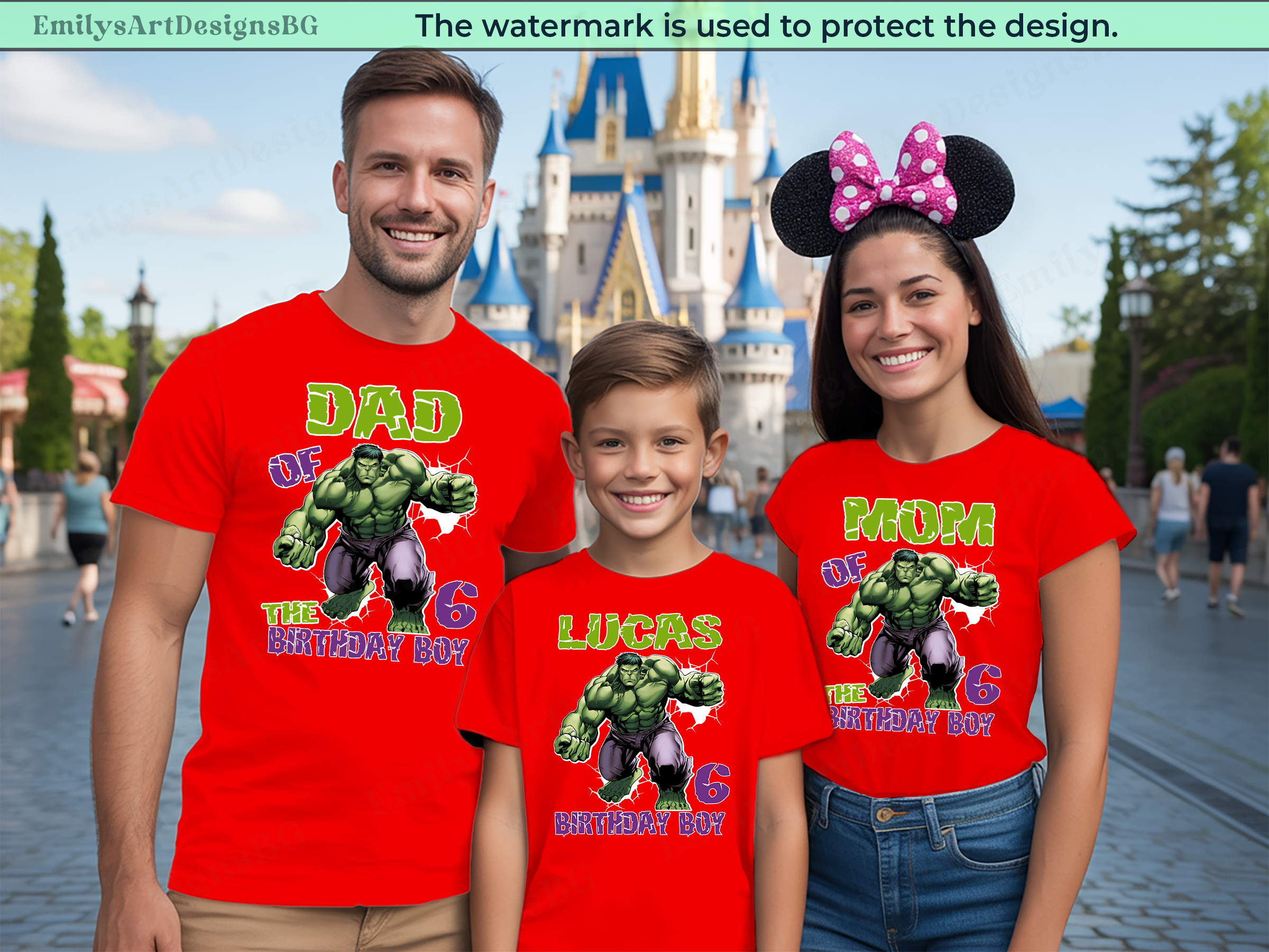 Custom Hulk Birthday Family Shirts