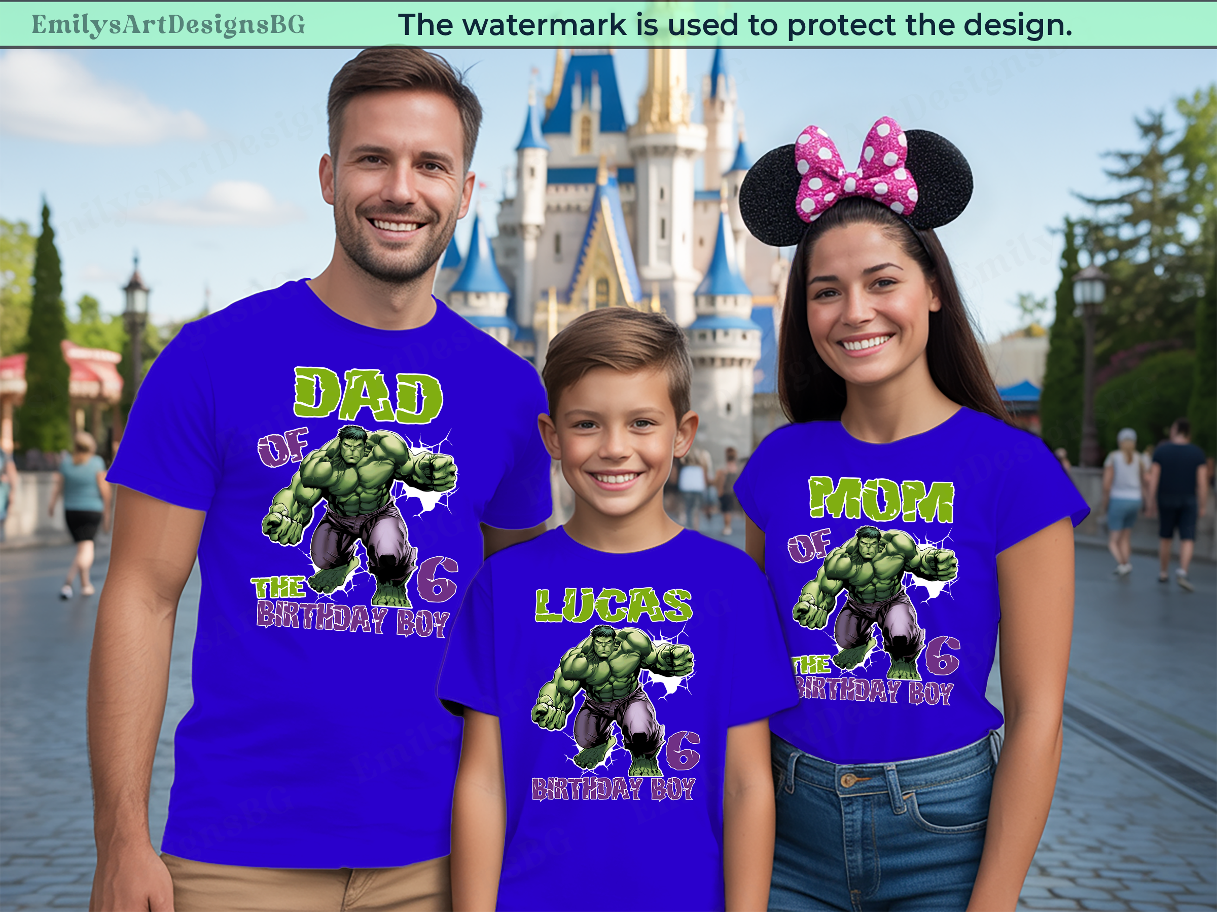 Custom Hulk Birthday Family Shirts