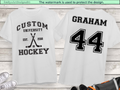 Custom Name and Number Hockey T-shirt