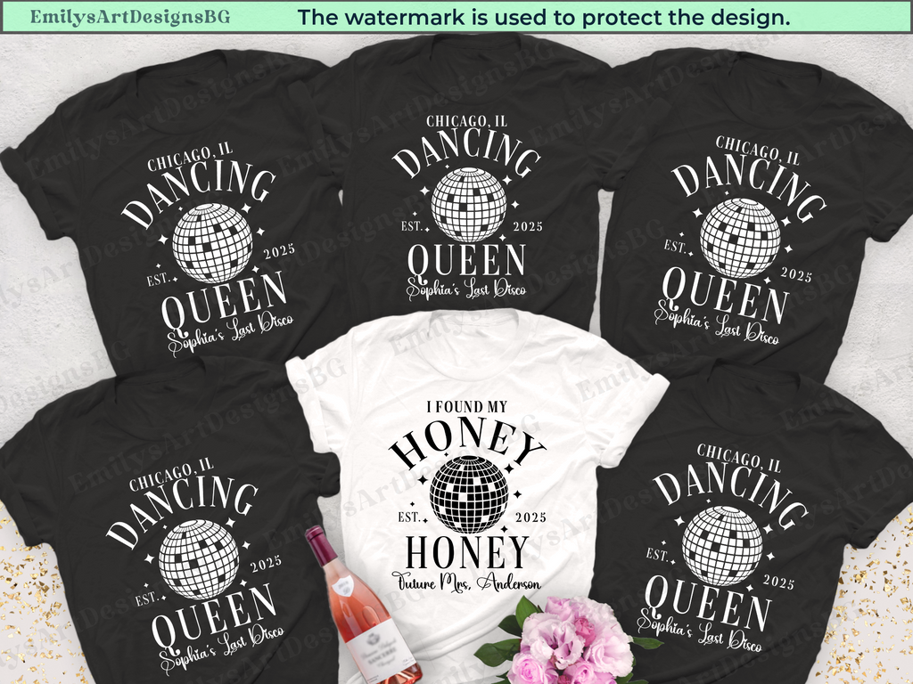 Custom Disco Bachelorette Party Shirts