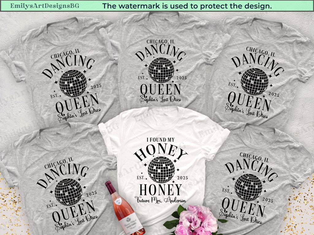 Custom Disco Bachelorette Party Shirts