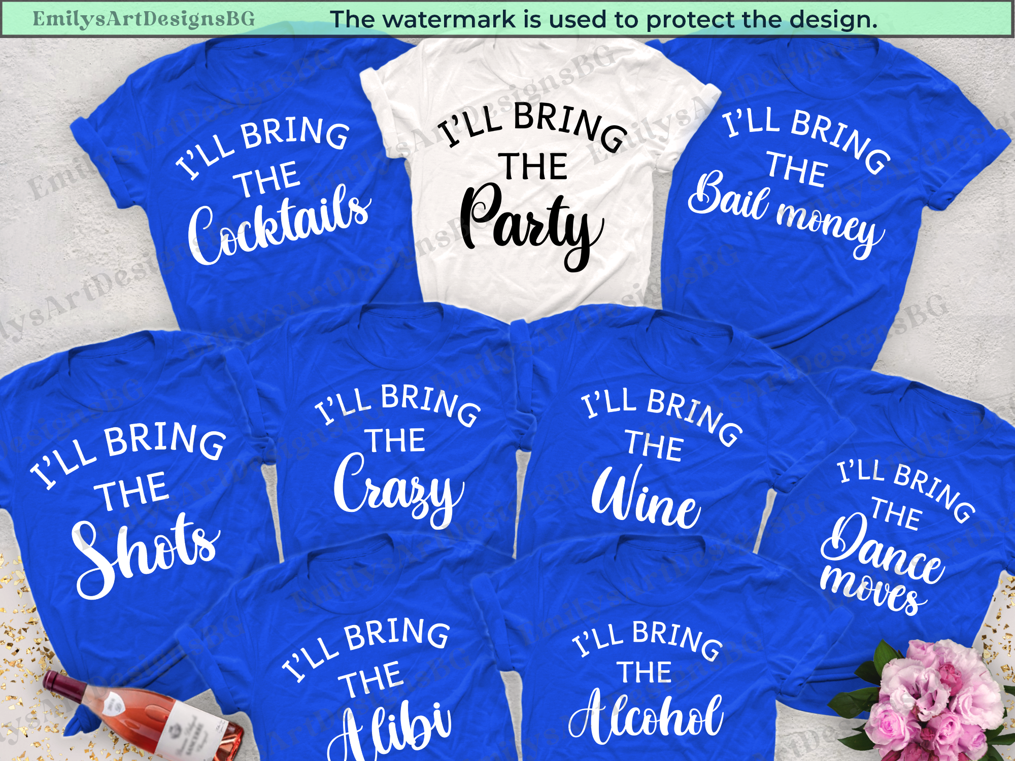Custom I'll Bring The T-Shirts, Bach Bridal Wedding Party Shirts
