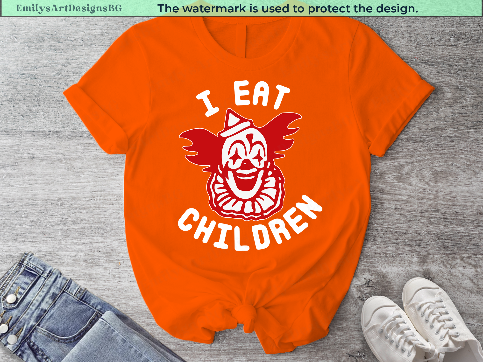 I Eat Children Halloween Funny Evil Clown Creepy Shirt