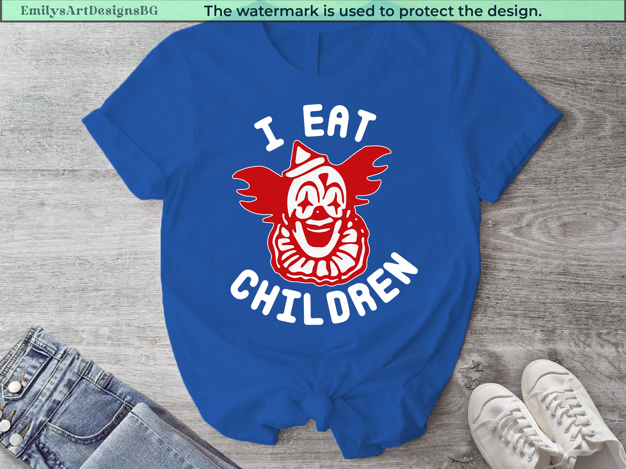 I Eat Children Halloween Funny Evil Clown Creepy Shirt