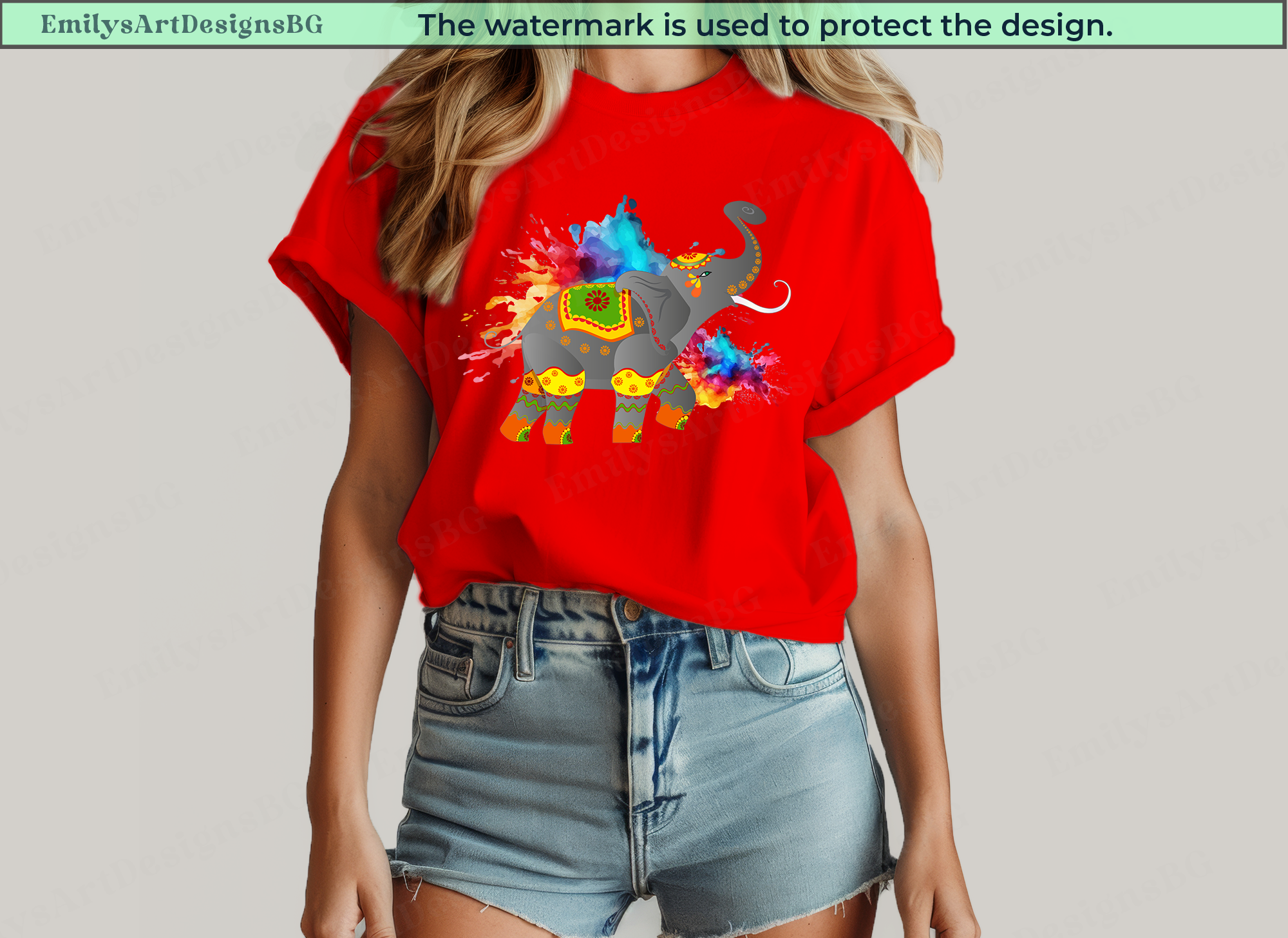 Watercolor Art Elephant Shirt