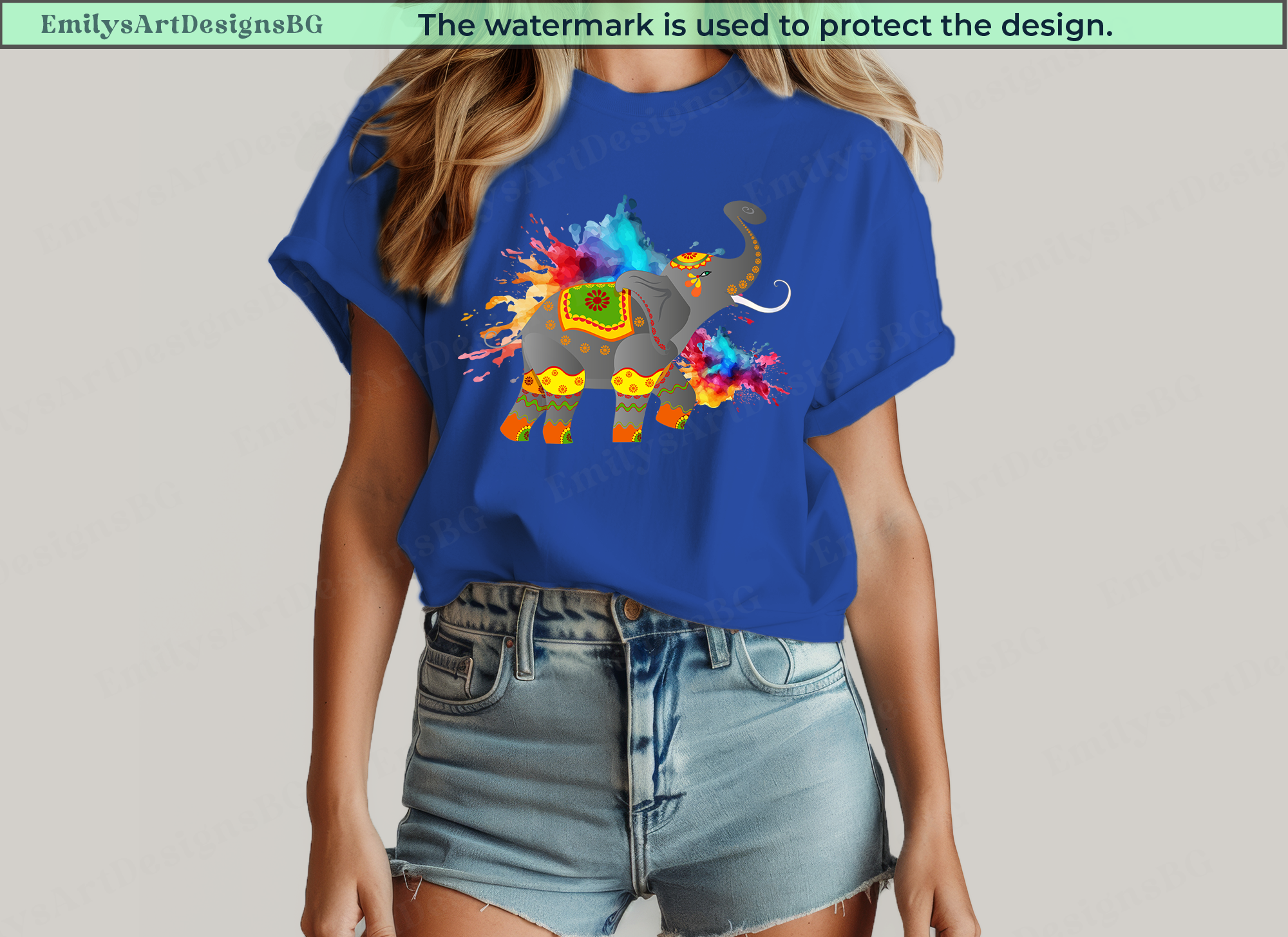 Watercolor Art Elephant Shirt