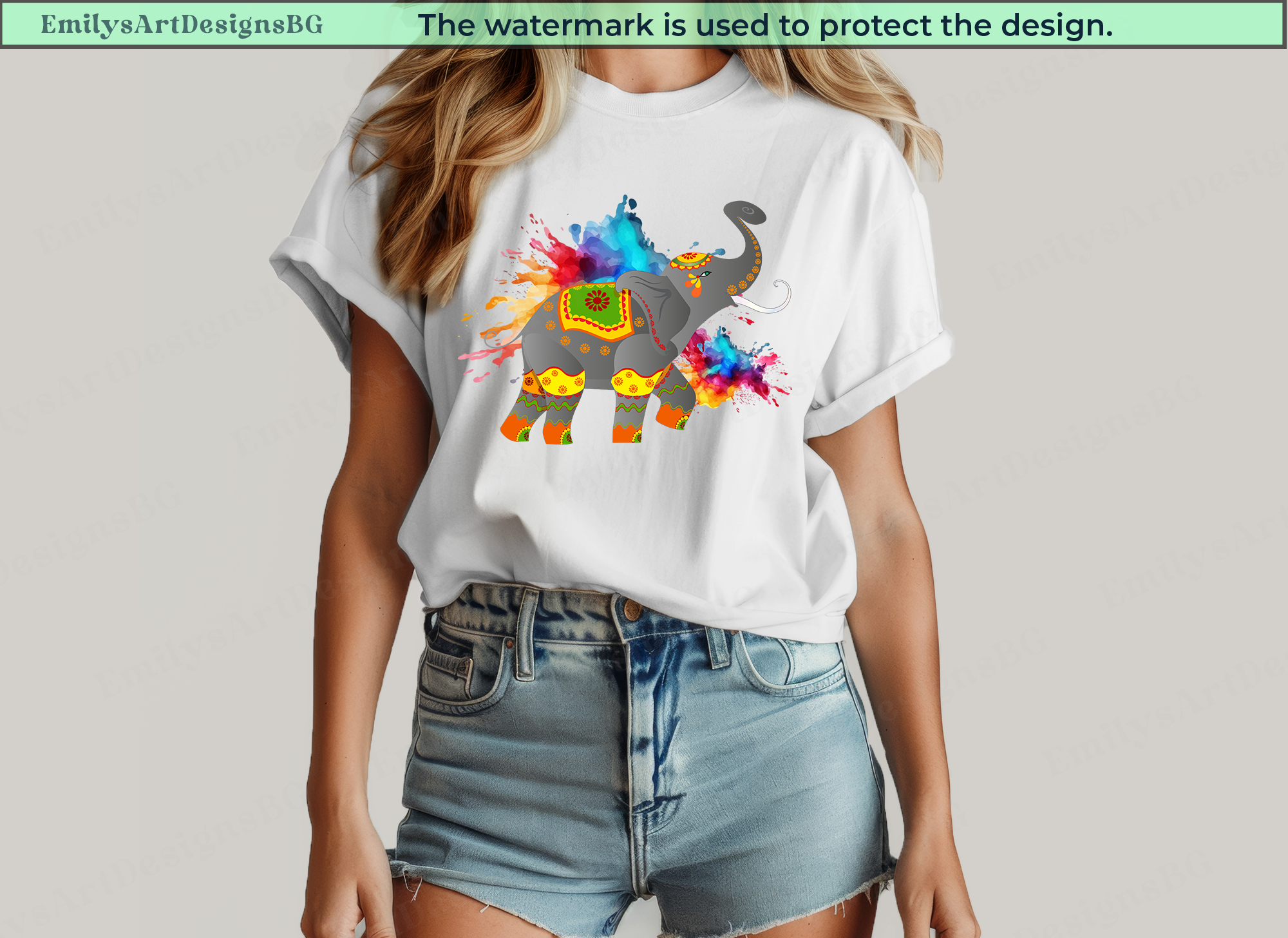 Watercolor Art Elephant Shirt