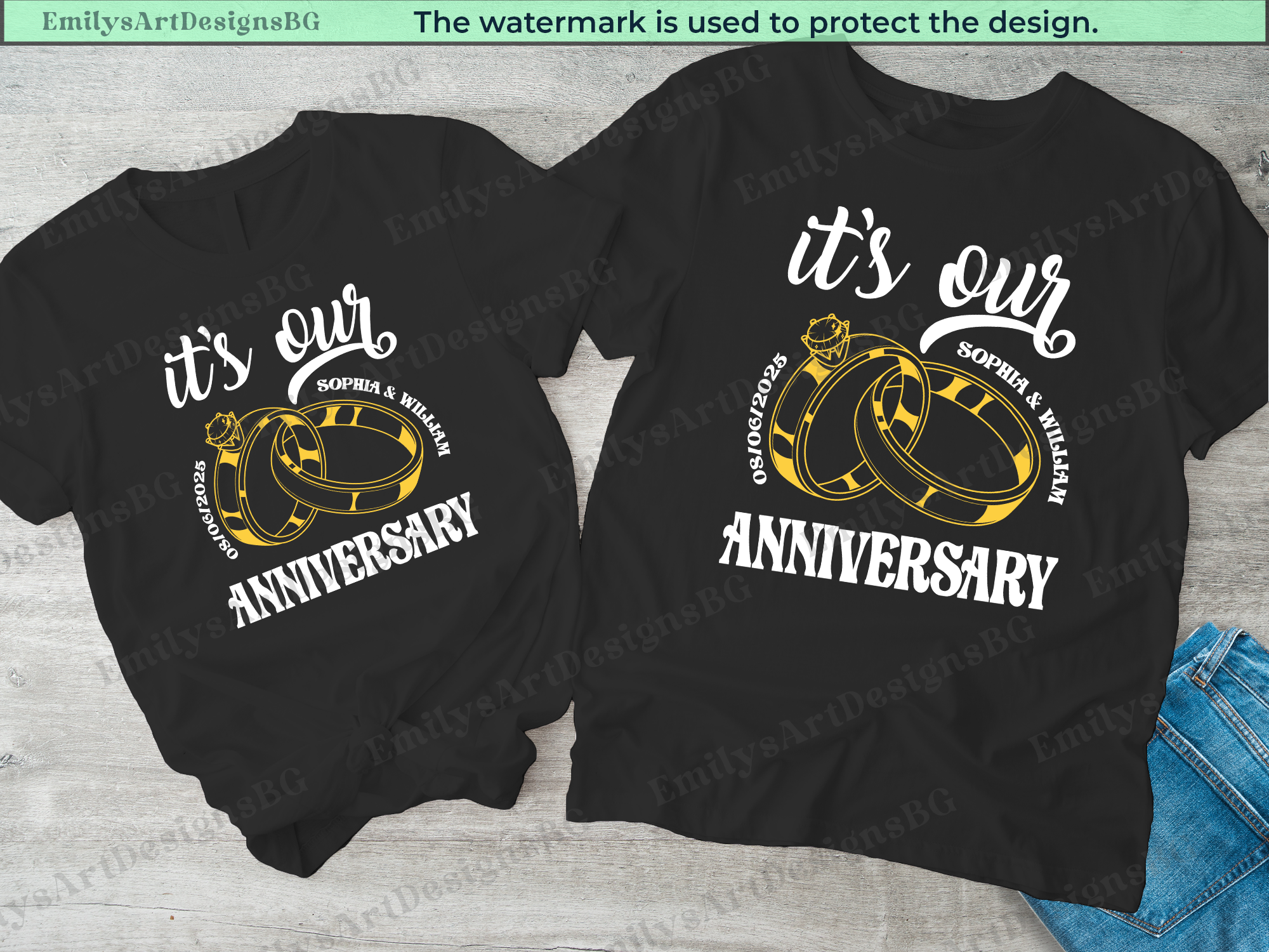 Personalized It's Our Anniversary Couple Shirt