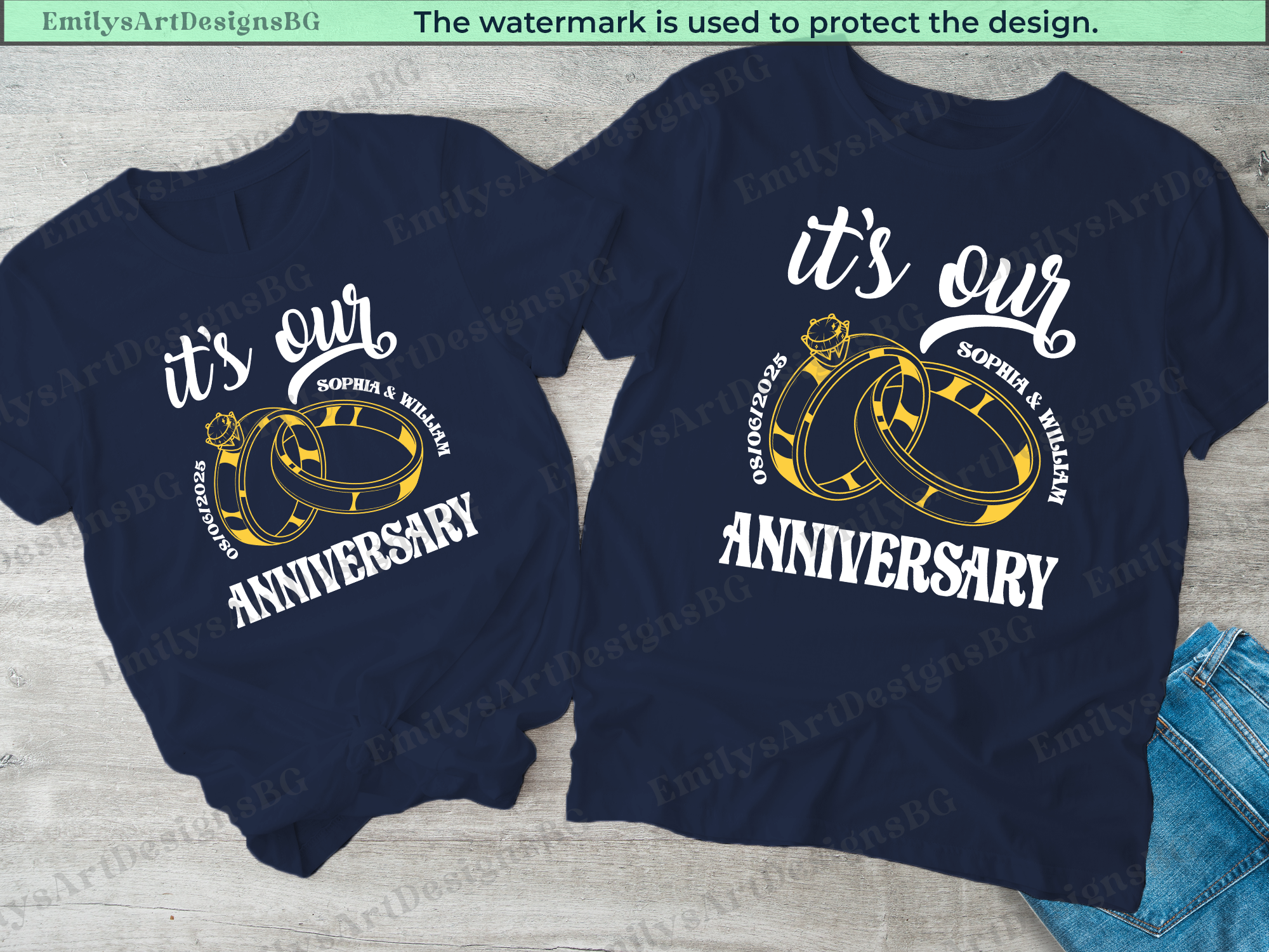 Personalized It's Our Anniversary Couple Shirt