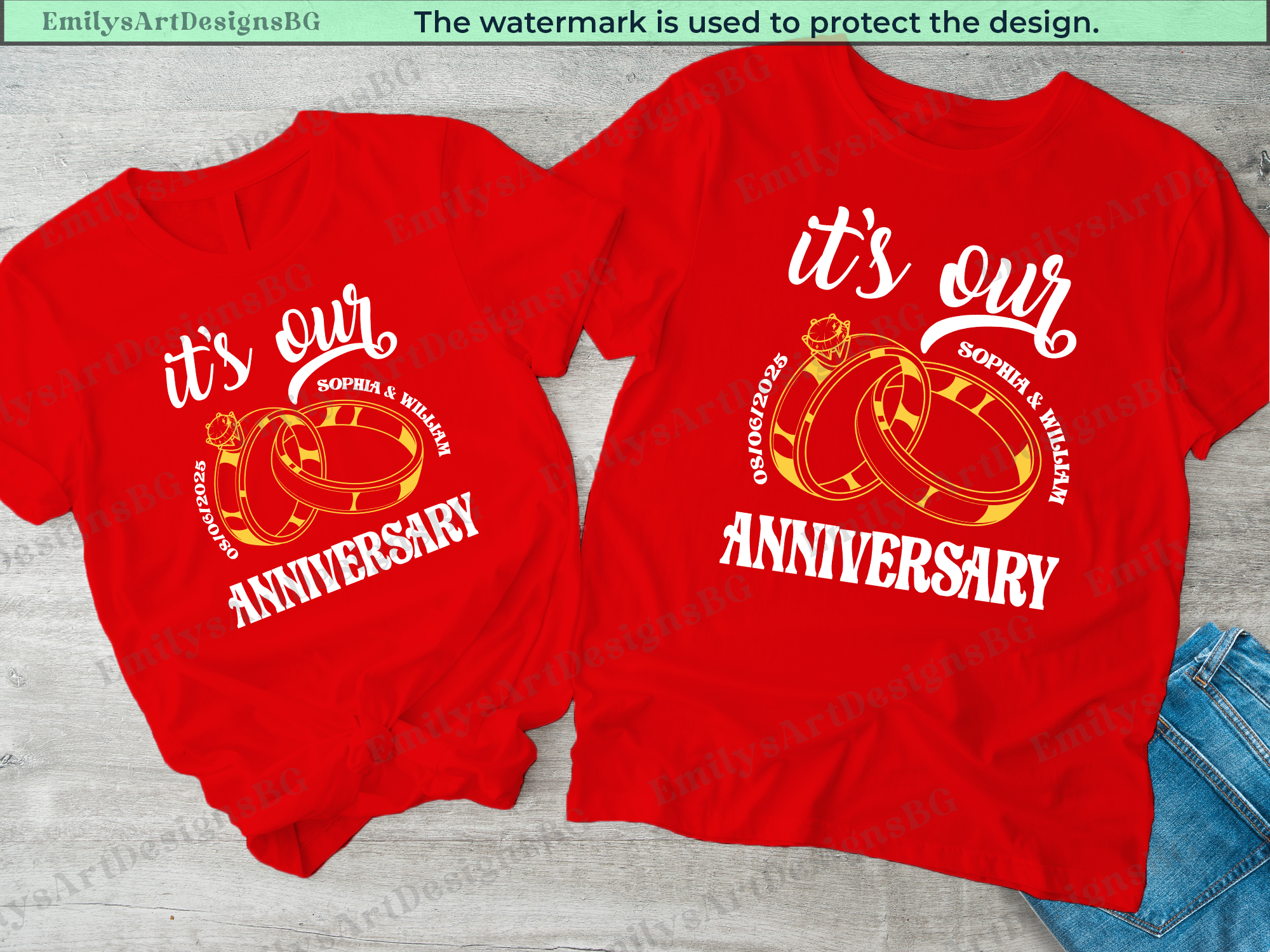 Personalized It's Our Anniversary Couple Shirt